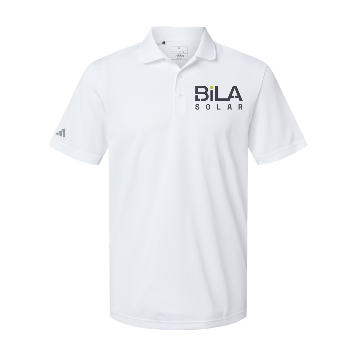 bilasolar-adidas-mens-sport-polo-shirt-embroidery-leftchest-A430-white-flat-front