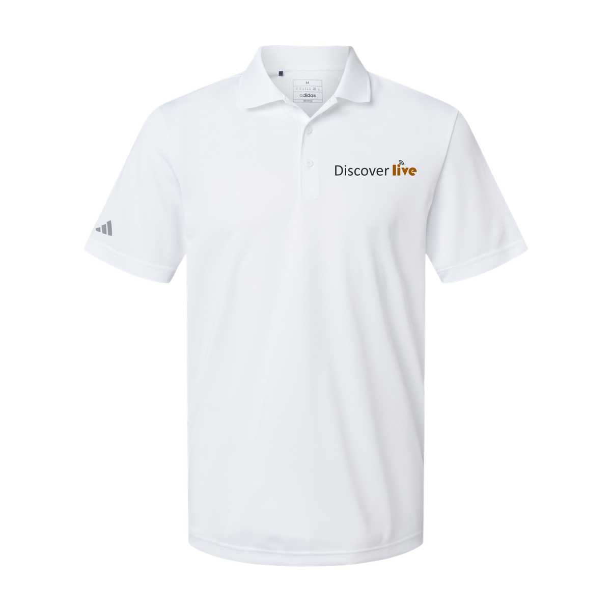 discover-adidas-mens-sport-polo-shirt-embroidery-leftchest-A430-white-flat-front