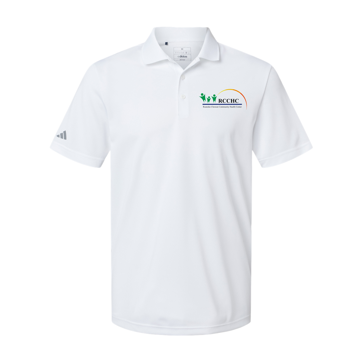 rcchc-adidas-mens-sport-polo-shirt-embroidery-leftchest-A430-white-flat-front
