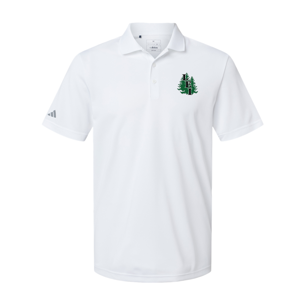 leisite-adidas-mens-sport-polo-shirt-embroidery-leftchest-A430-white-flat-front
