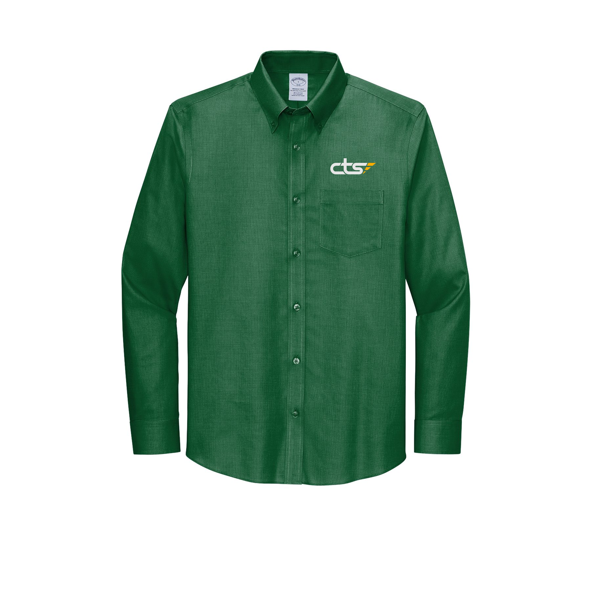 cts1-brooks-brothers-wrinkle-free-stretch-nailhead-shirt-embroidery-leftchest-BB18002-clubgreen-flat-front