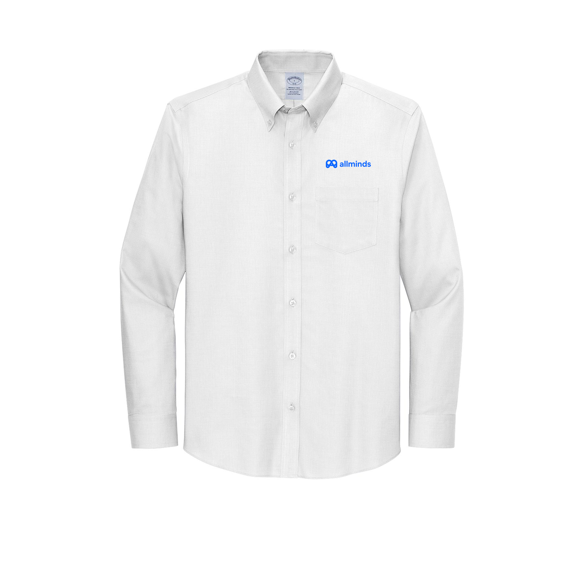 getallminds-brooks-brothers-wrinkle-free-stretch-nailhead-shirt-embroidery-leftchest-BB18002-white-flat-front