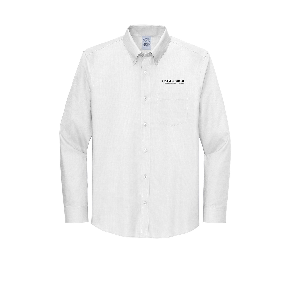 usgbc-ca-brooks-brothers-wrinkle-free-stretch-nailhead-shirt-embroidery-leftchest-BB18002-white-flat-front