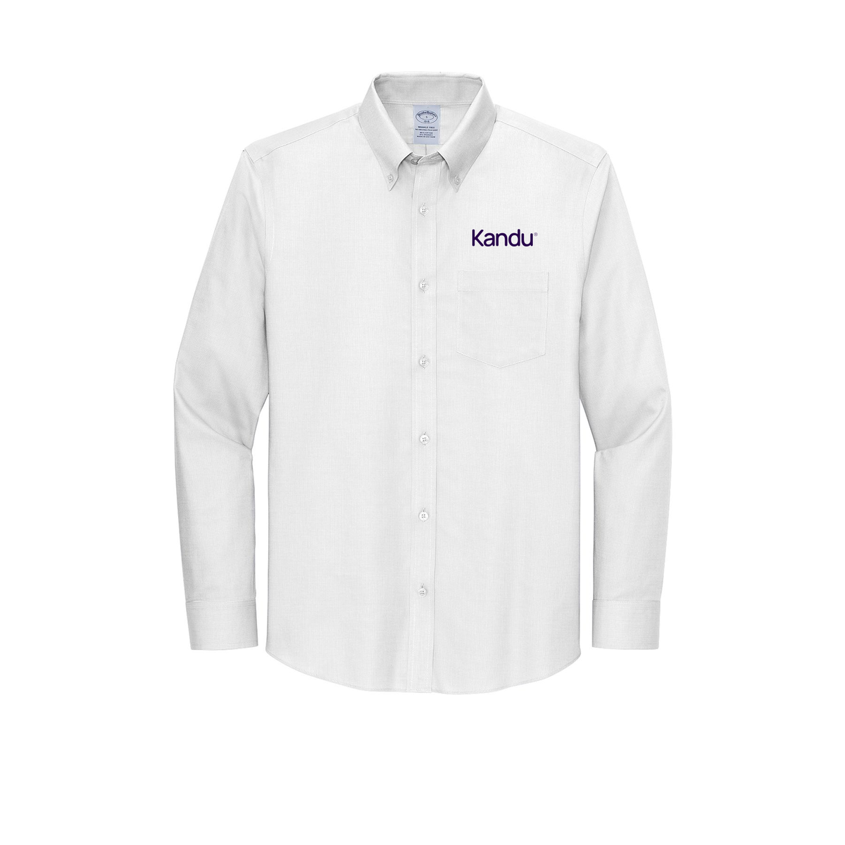 kandu-brooks-brothers-wrinkle-free-stretch-nailhead-shirt-embroidery-leftchest-BB18002-white-flat-front