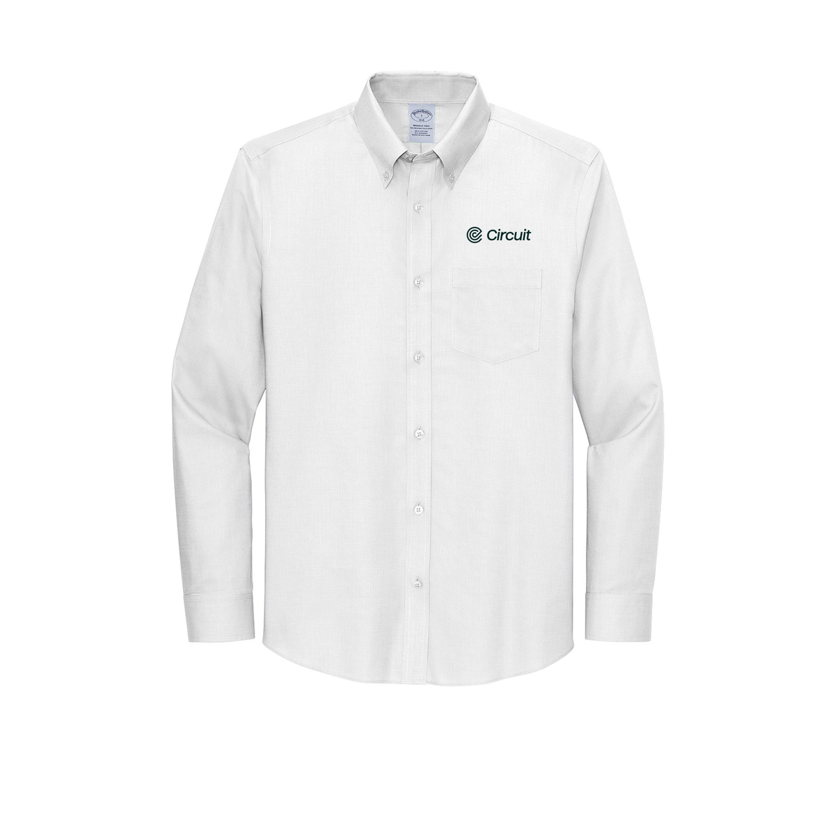 ridecircuit-brooks-brothers-wrinkle-free-stretch-nailhead-shirt-embroidery-leftchest-BB18002-white-flat-front