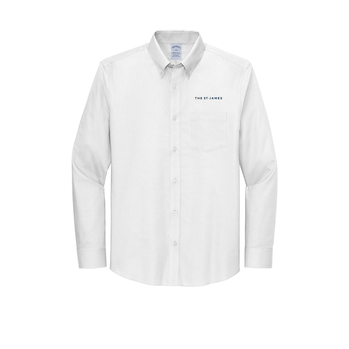 thestjames-brooks-brothers-wrinkle-free-stretch-nailhead-shirt-embroidery-leftchest-BB18002-white-flat-front