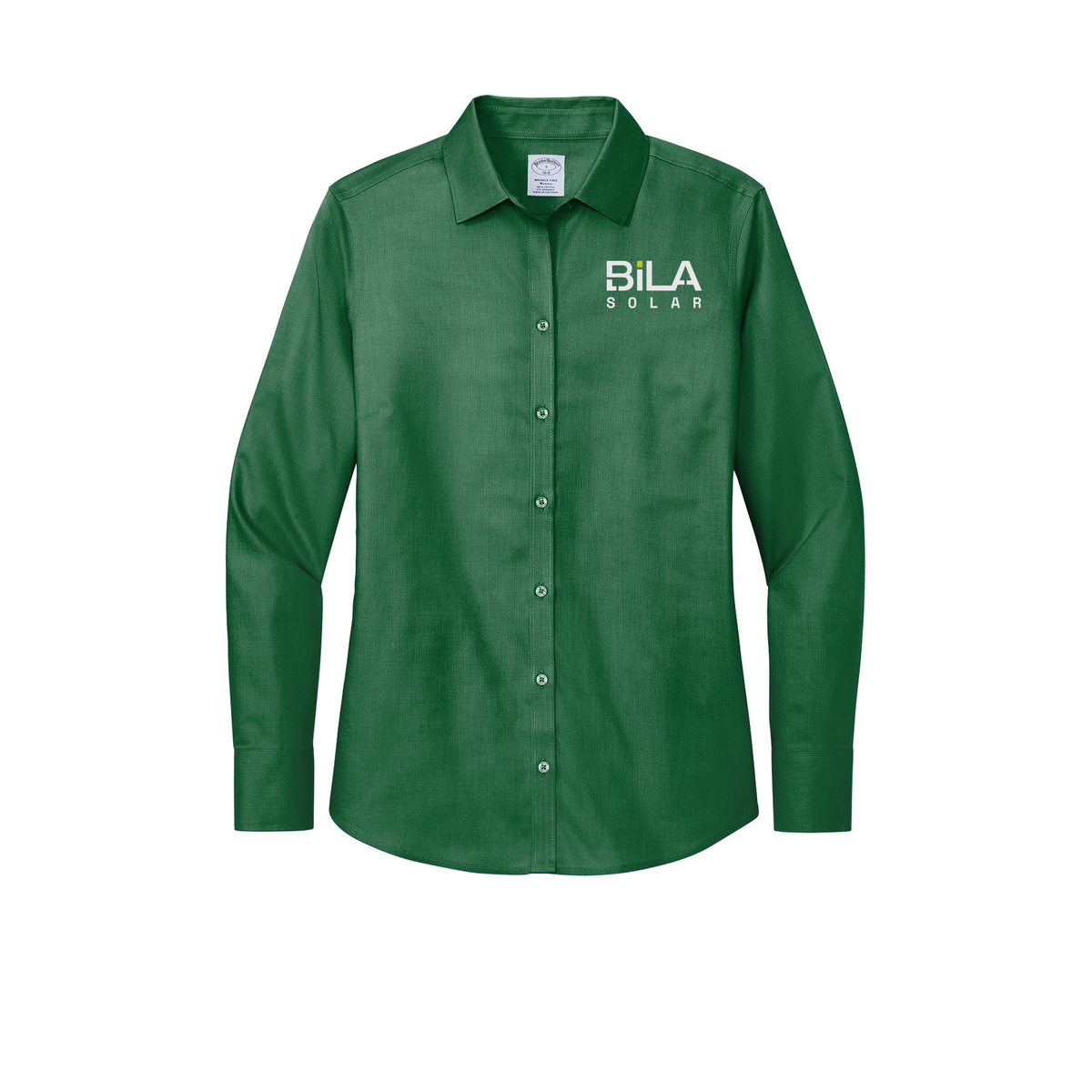 bilasolar-brooks-brothers-womens-wrinkle-free-stretch-nailhead-shirt-embroidery-leftchest-BB18003-clubgreen-flat-front