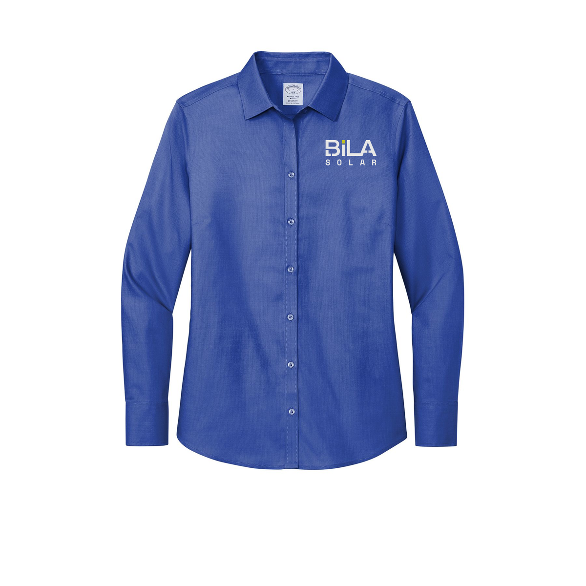 bilasolar-brooks-brothers-womens-wrinkle-free-stretch-nailhead-shirt-embroidery-leftchest-BB18003-cobaltblue-flat-front