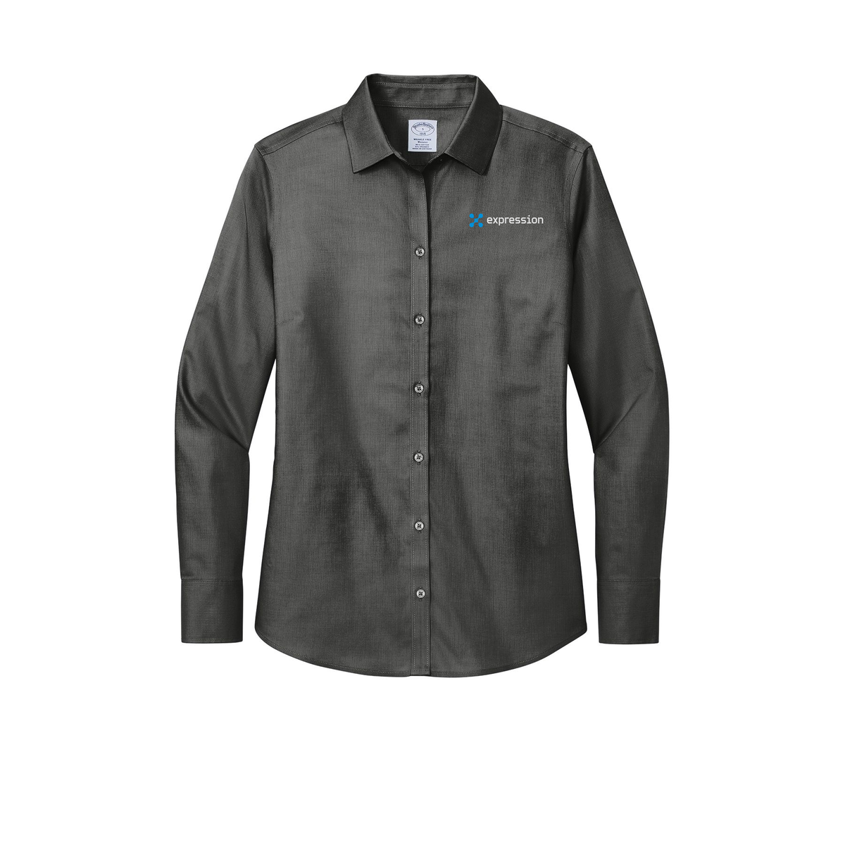 expr-brooks-brothers-womens-wrinkle-free-stretch-nailhead-shirt-embroidery-leftchest-BB18003-deepblack-flat-front