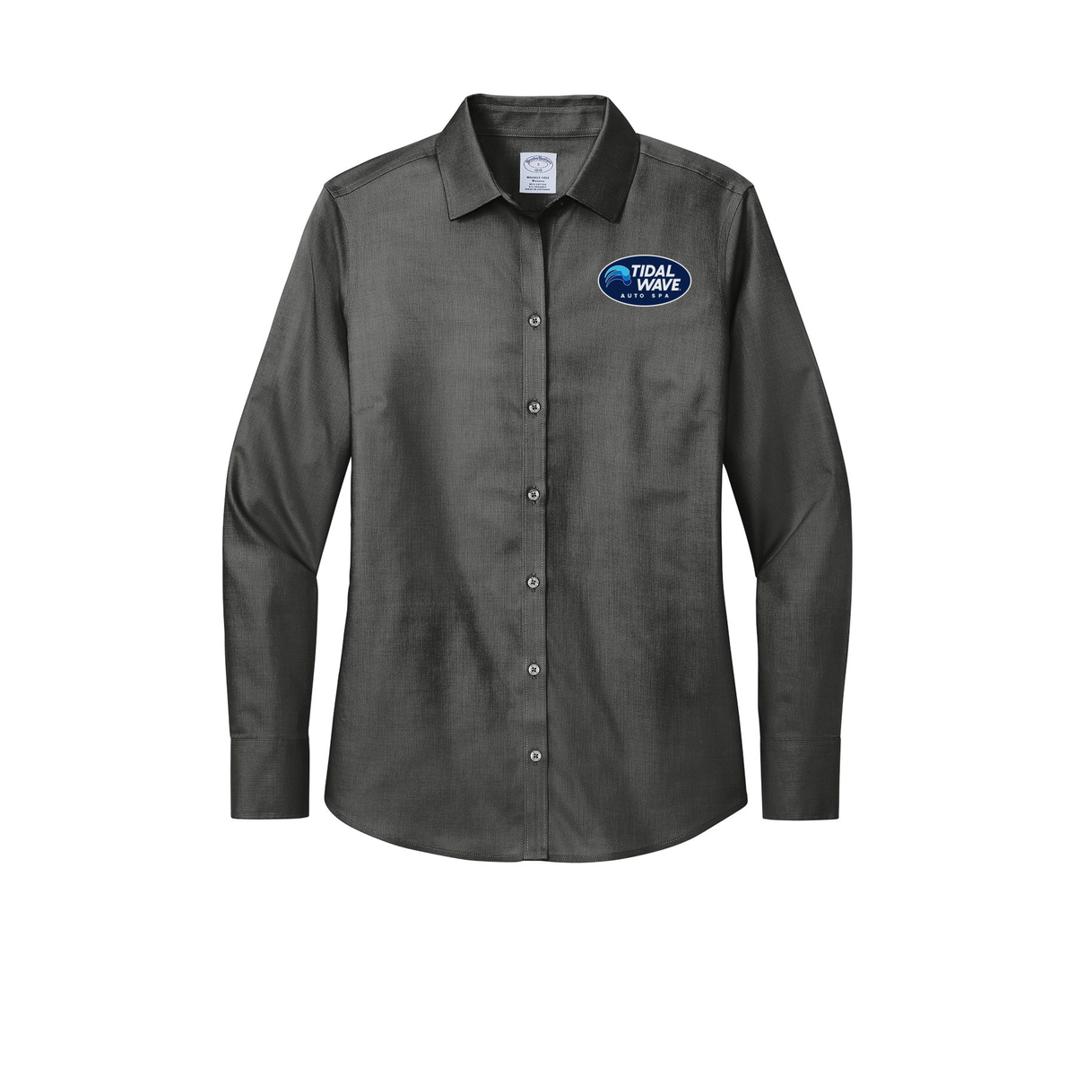 tidalwaveautospa-brooks-brothers-womens-wrinkle-free-stretch-nailhead-shirt-embroidery-leftchest-BB18003-deepblack-flat-front