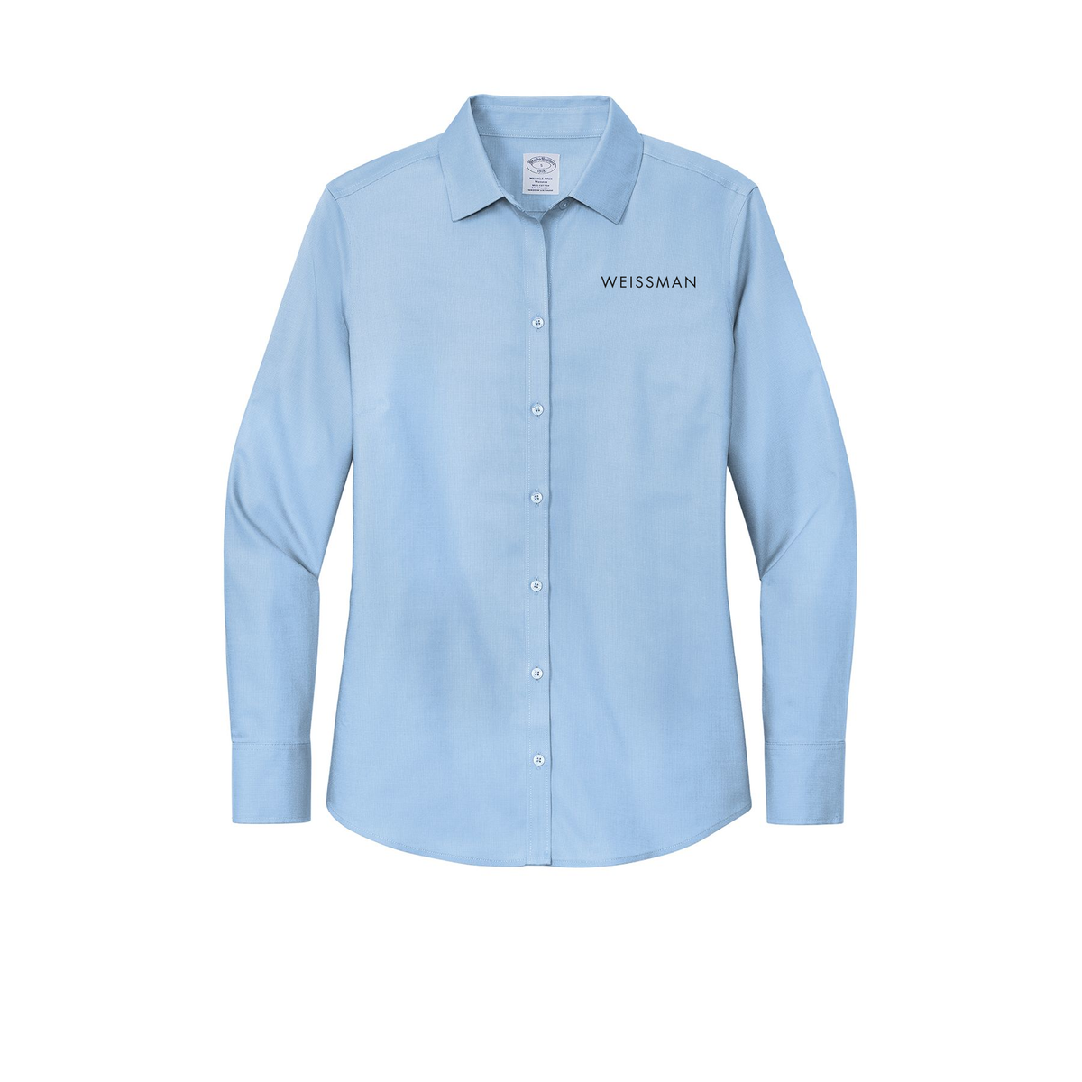 weissmans-brooks-brothers-womens-wrinkle-free-stretch-nailhead-shirt-embroidery-leftchest-BB18003-newportblue-flat-front