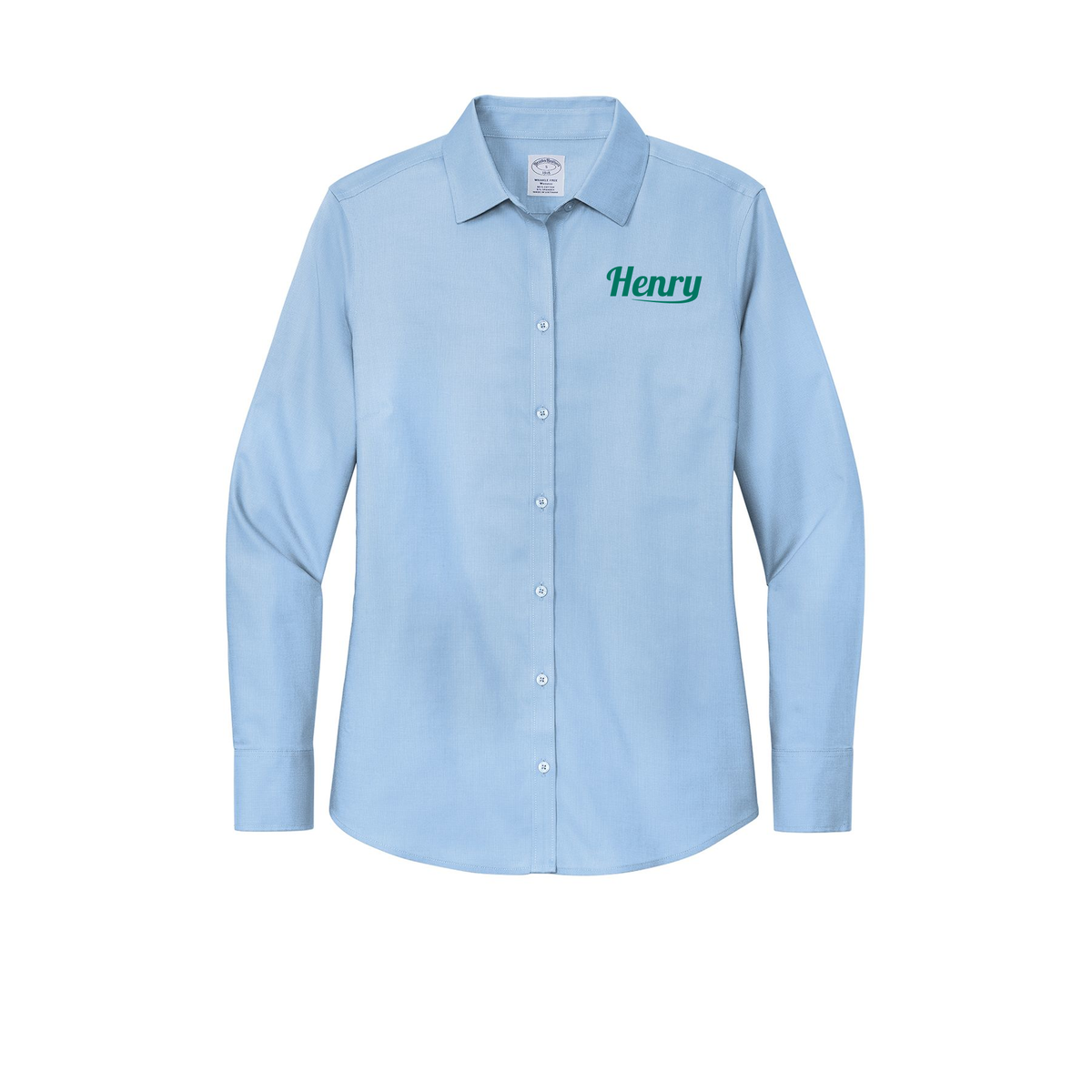 henrymeds-brooks-brothers-womens-wrinkle-free-stretch-nailhead-shirt-embroidery-leftchest-BB18003-newportblue-flat-front
