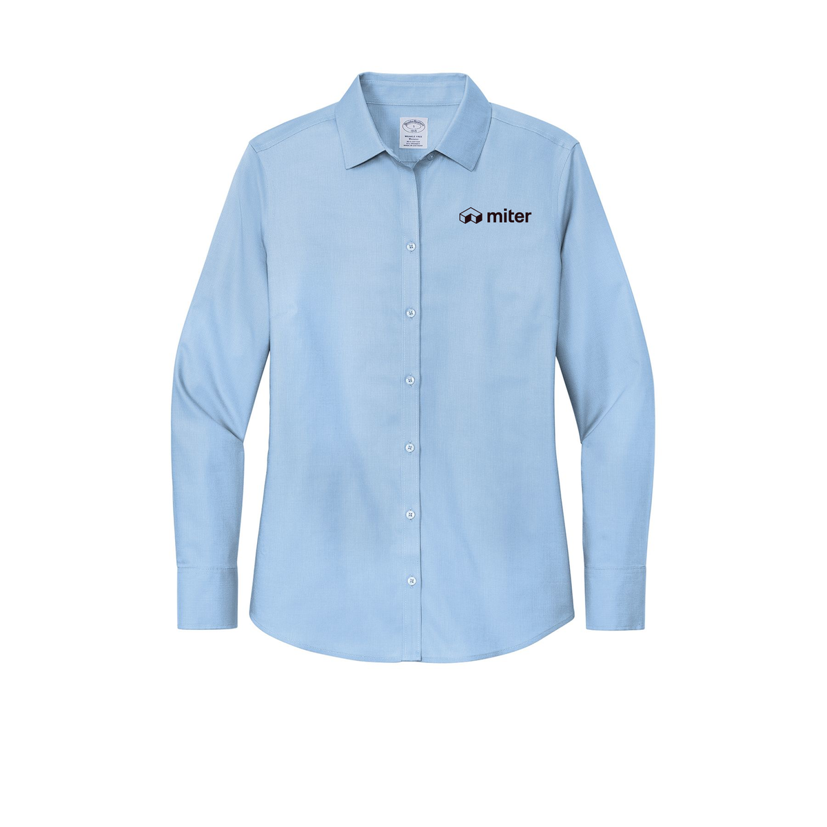miter-brooks-brothers-womens-wrinkle-free-stretch-nailhead-shirt-embroidery-leftchest-BB18003-newportblue-flat-front