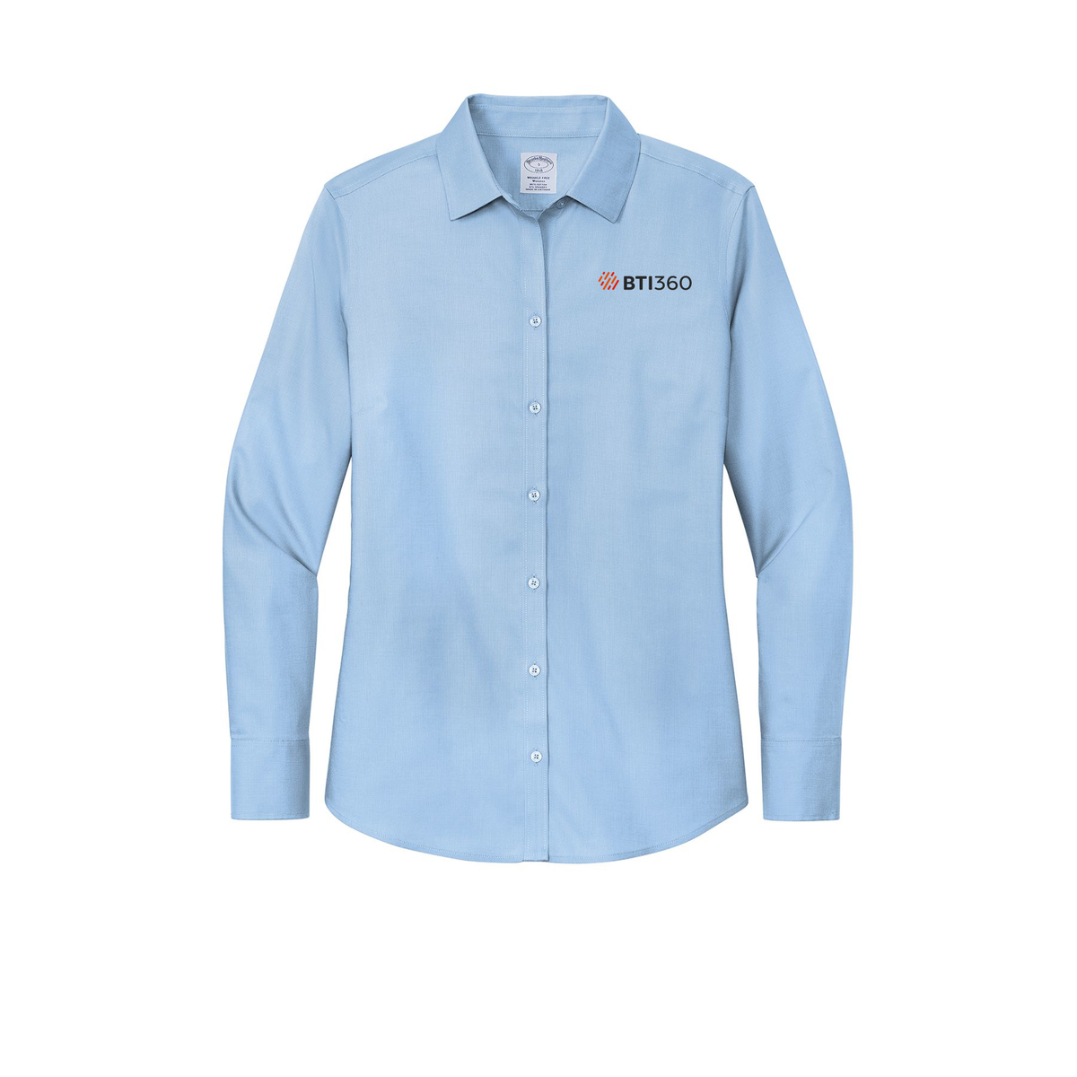 bti360-brooks-brothers-womens-wrinkle-free-stretch-nailhead-shirt-embroidery-leftchest-BB18003-newportblue-flat-front