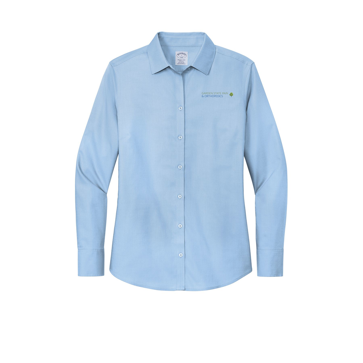 gardenstatepain-brooks-brothers-womens-wrinkle-free-stretch-nailhead-shirt-embroidery-leftchest-BB18003-newportblue-flat-front