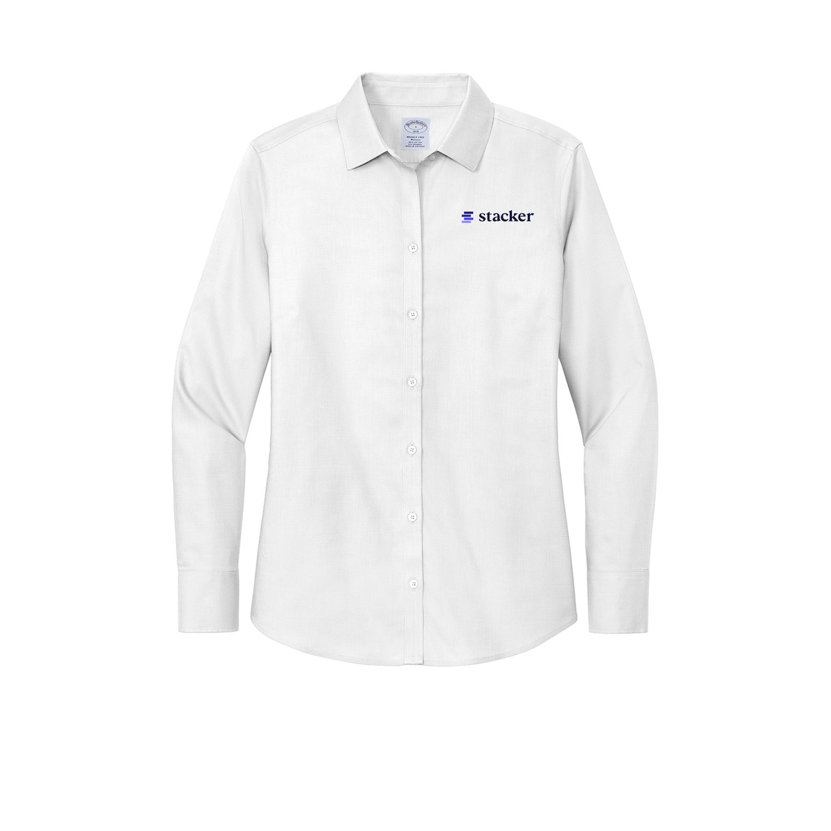 stacker-brooks-brothers-womens-wrinkle-free-stretch-nailhead-shirt-embroidery-leftchest-BB18003-white-flat-front
