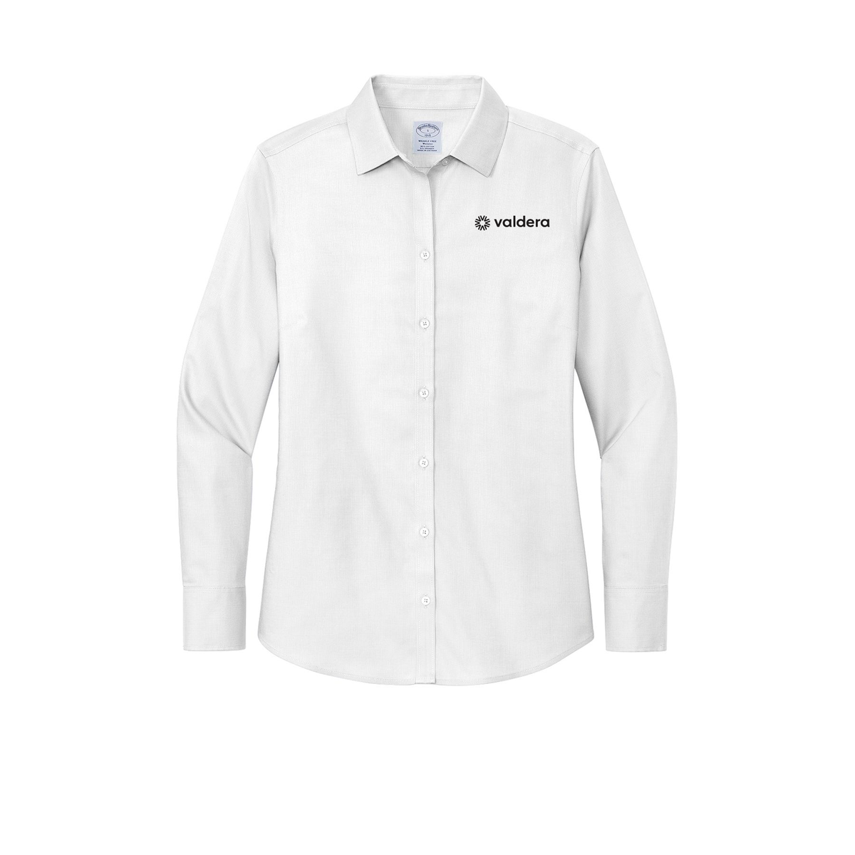 valdera-brooks-brothers-womens-wrinkle-free-stretch-nailhead-shirt-embroidery-leftchest-BB18003-white-flat-front