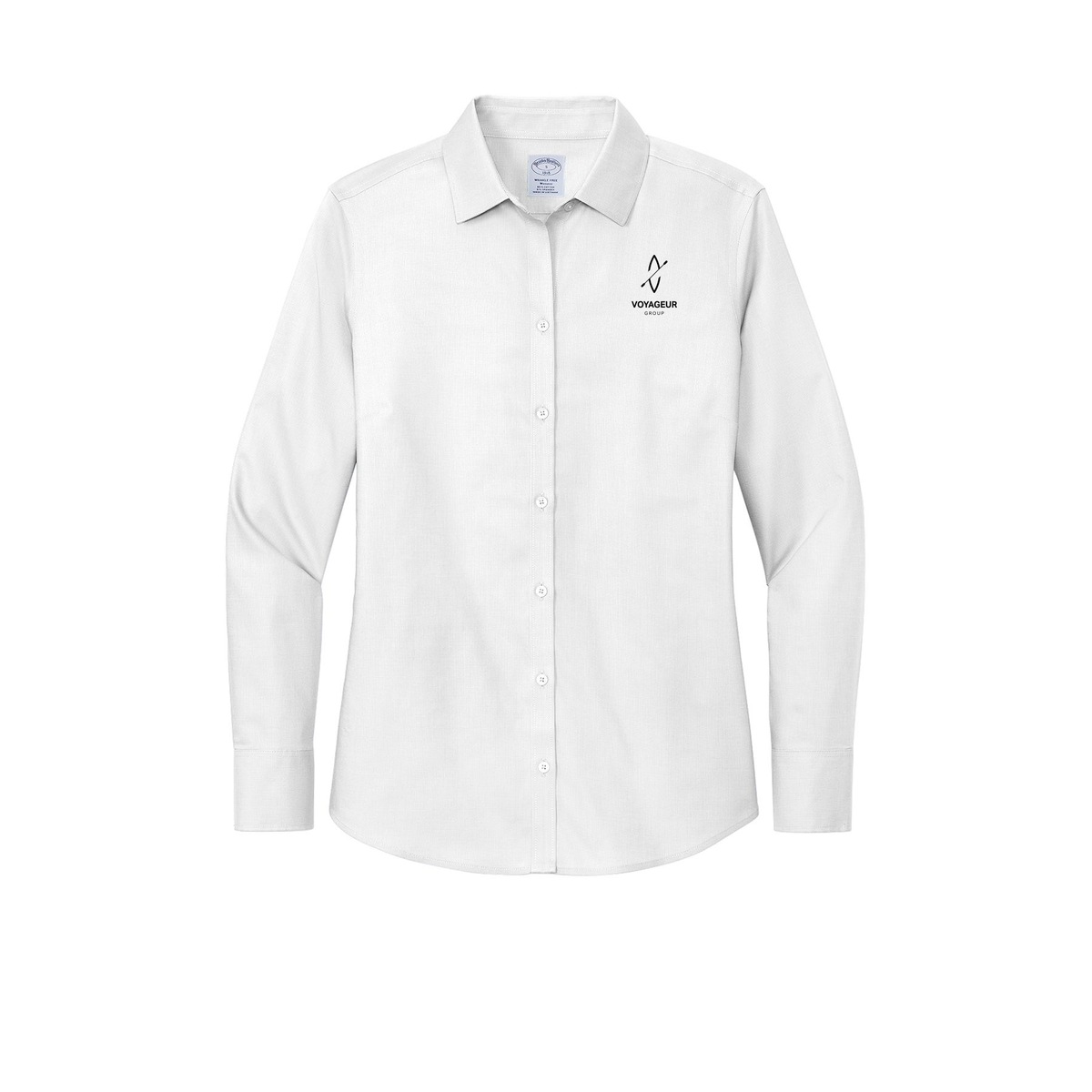 voyageurgroup-brooks-brothers-womens-wrinkle-free-stretch-nailhead-shirt-embroidery-leftchest-BB18003-white-flat-front