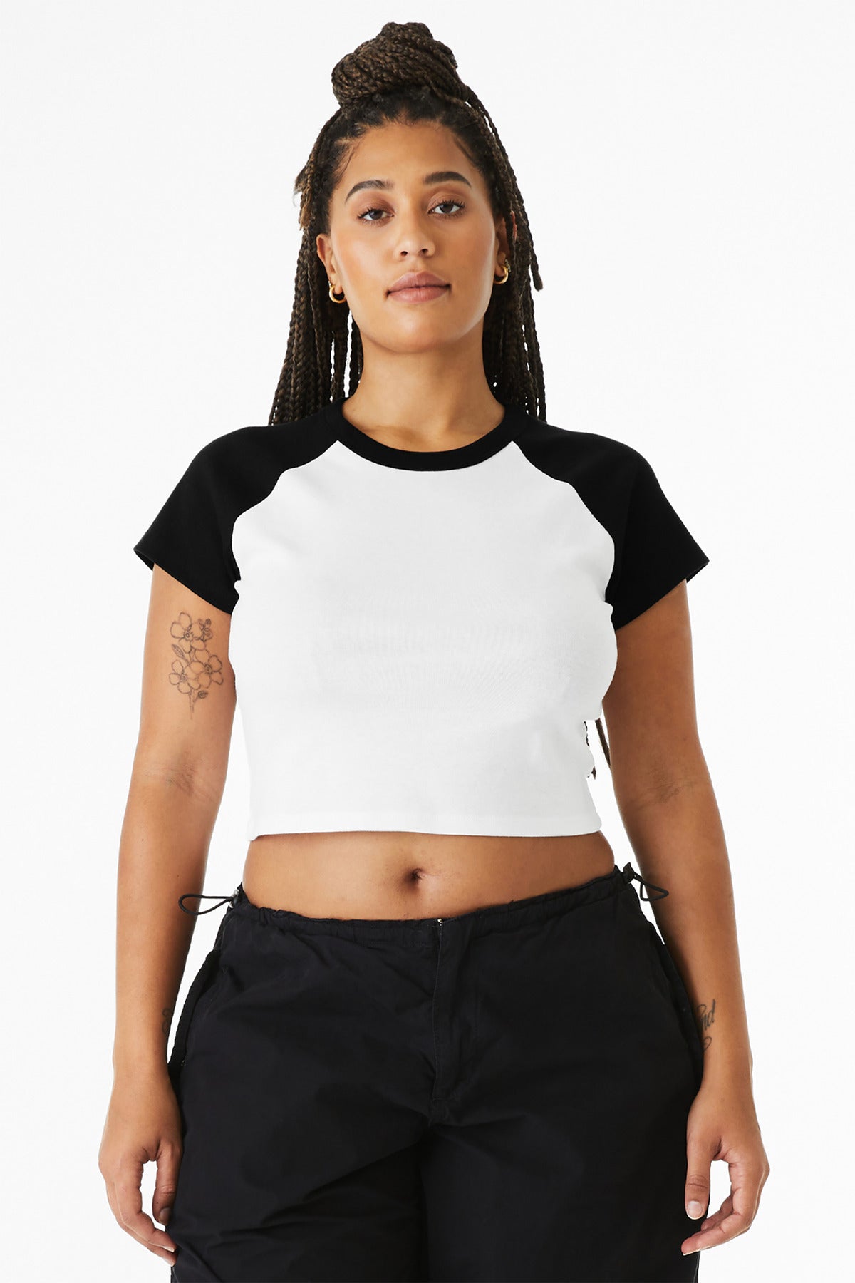 BELLA+CANVAS® Women's Micro Rib Raglan Baby Tee BC1201
