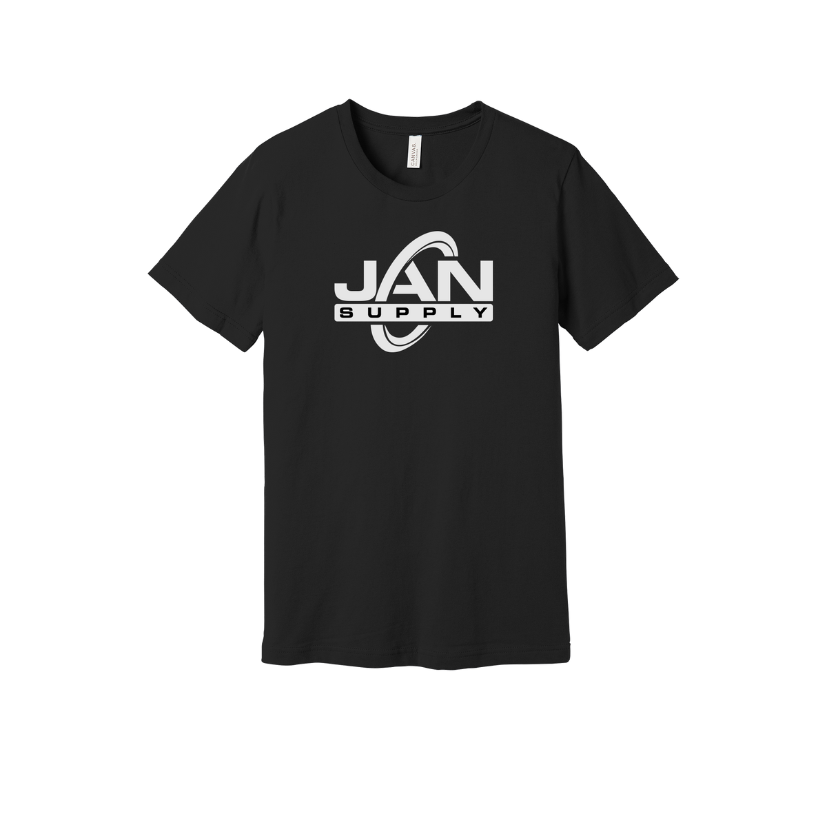 jan-pro-everyday-essentials-short-sleeve-tee-dtf-front-BC3001-black-flat-front