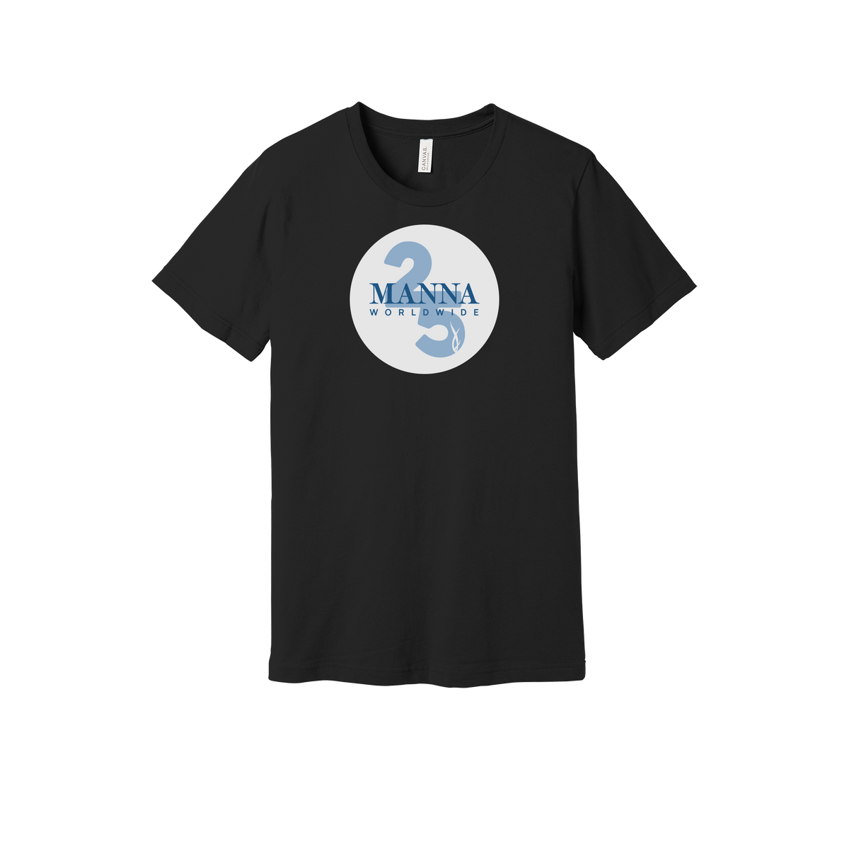 mannaworldwide-everyday-essentials-short-sleeve-tee-dtf-front-BC3001-black-flat-front