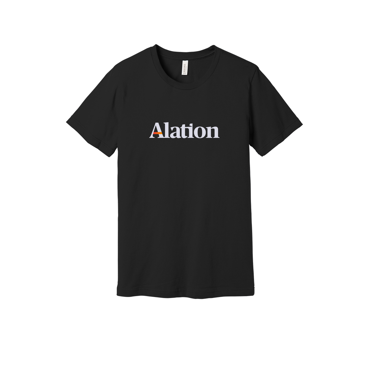 alation-everyday-essentials-short-sleeve-tee-dtf-front-BC3001-black-flat-front