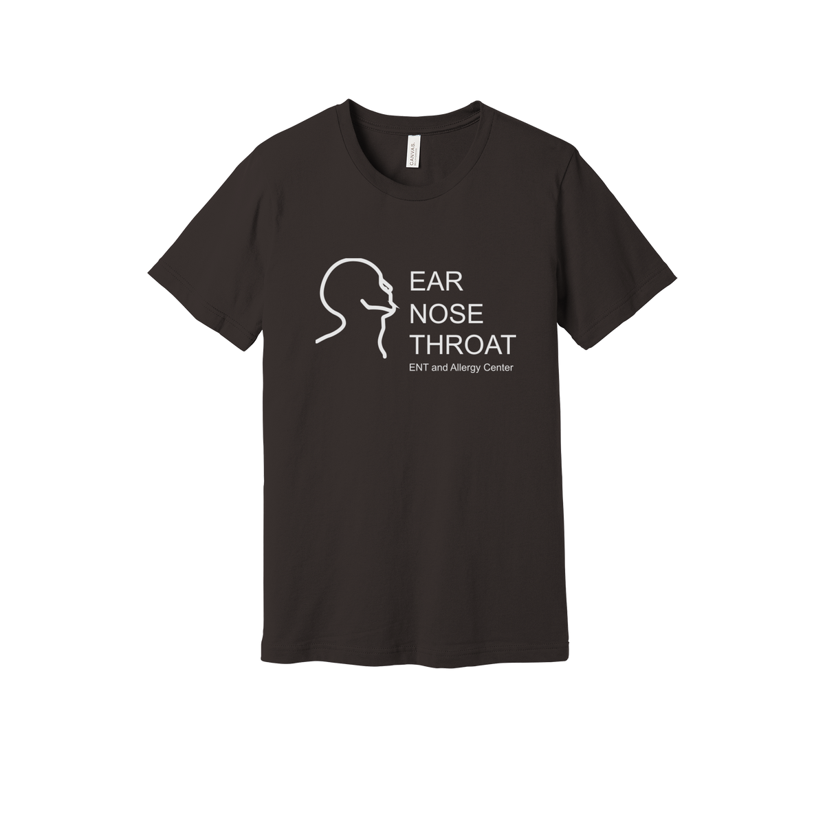 entnwa-everyday-essentials-clinic-short-sleeve-tee-dtf-front-BC3001-brown-flat-front