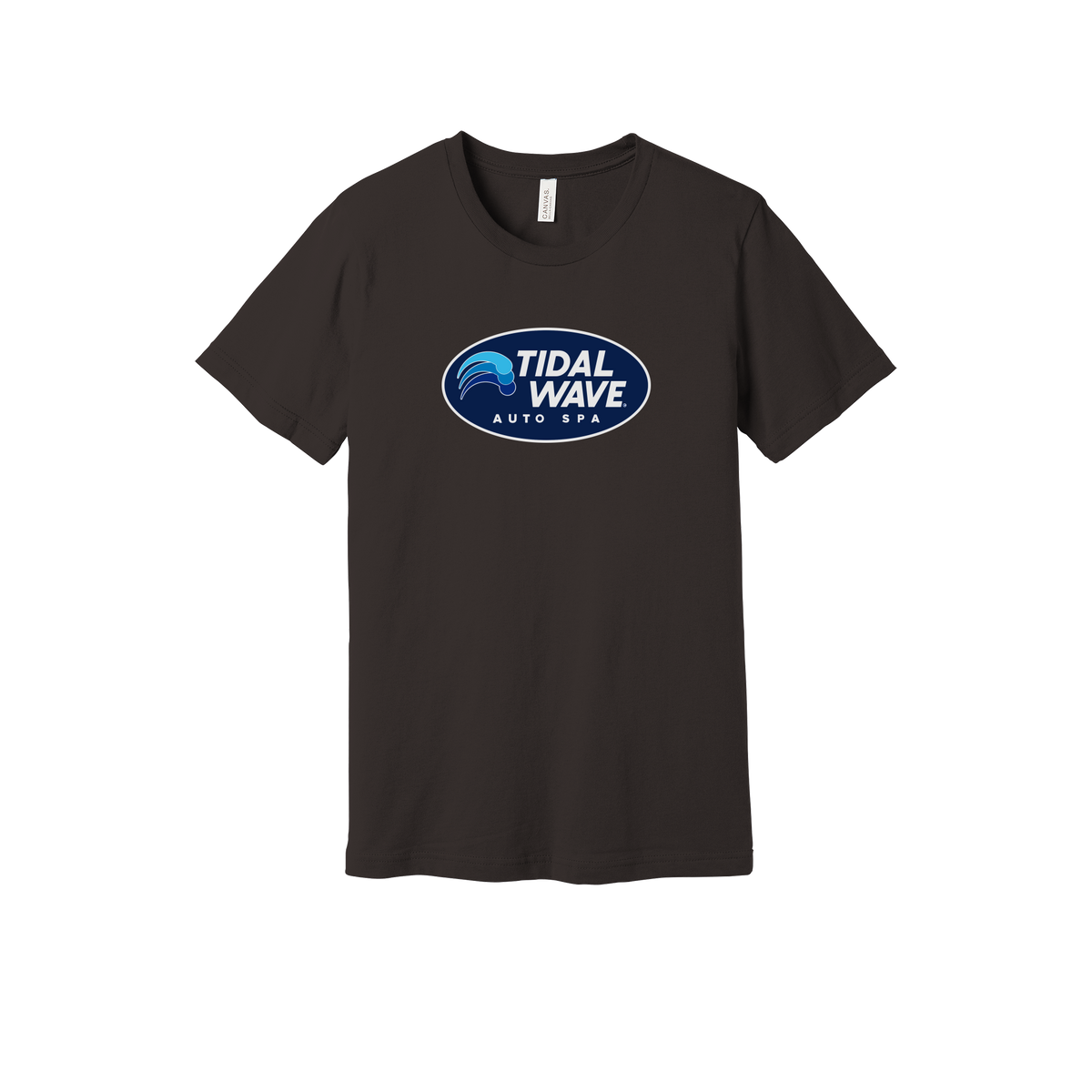 tidalwaveautospa-everyday-essentials-short-sleeve-tee-dtf-front-BC3001-brown-flat-front