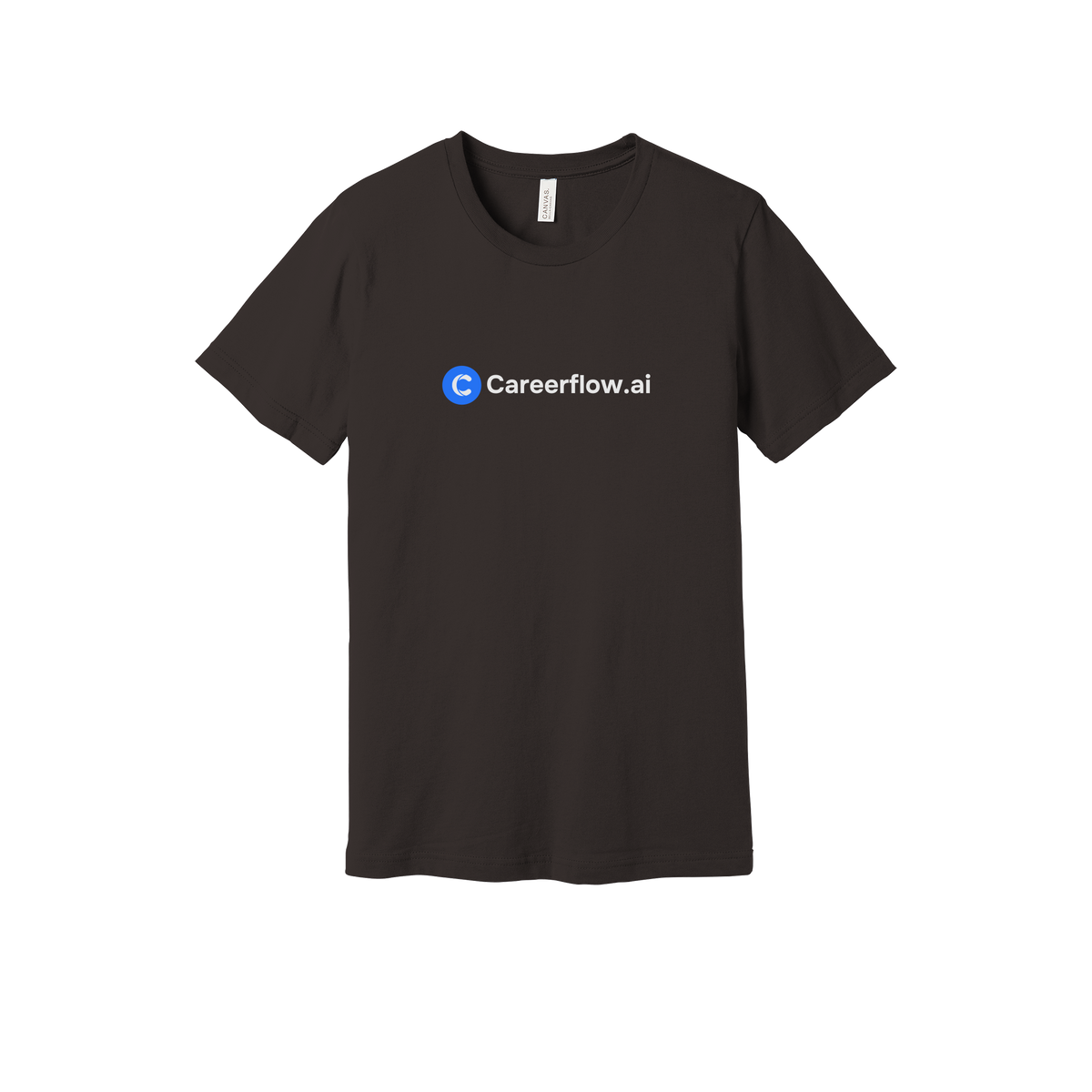 careerflow-everyday-essentials-short-sleeve-tee-dtf-front-BC3001-brown-flat-front