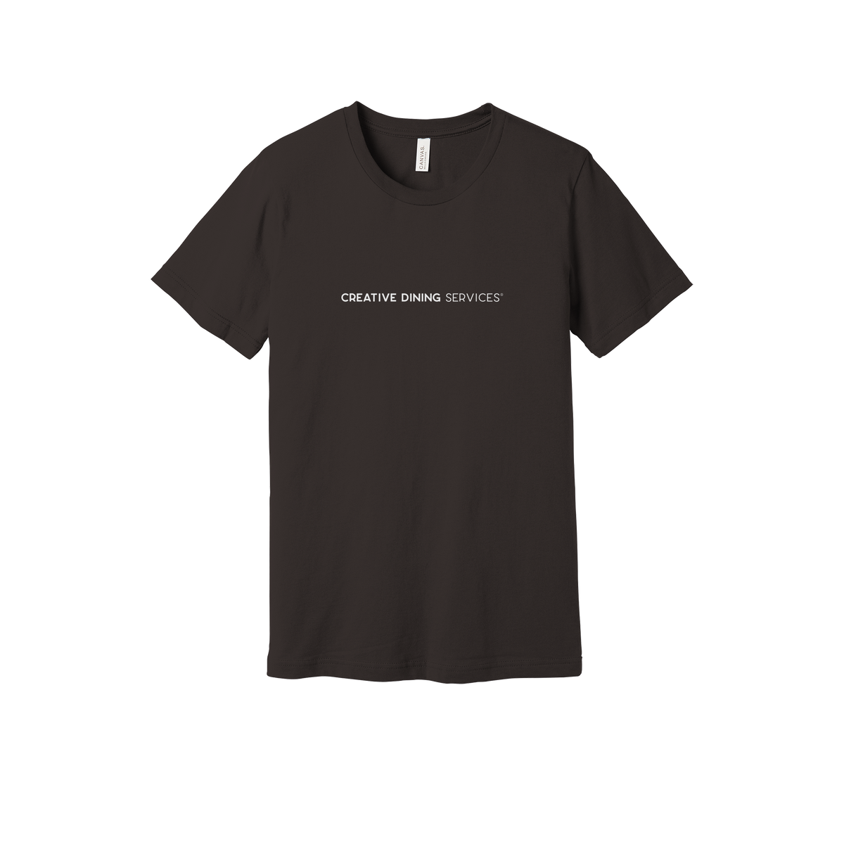 creativedining-everyday-essentials-short-sleeve-tee-dtf-front-BC3001-brown-flat-front