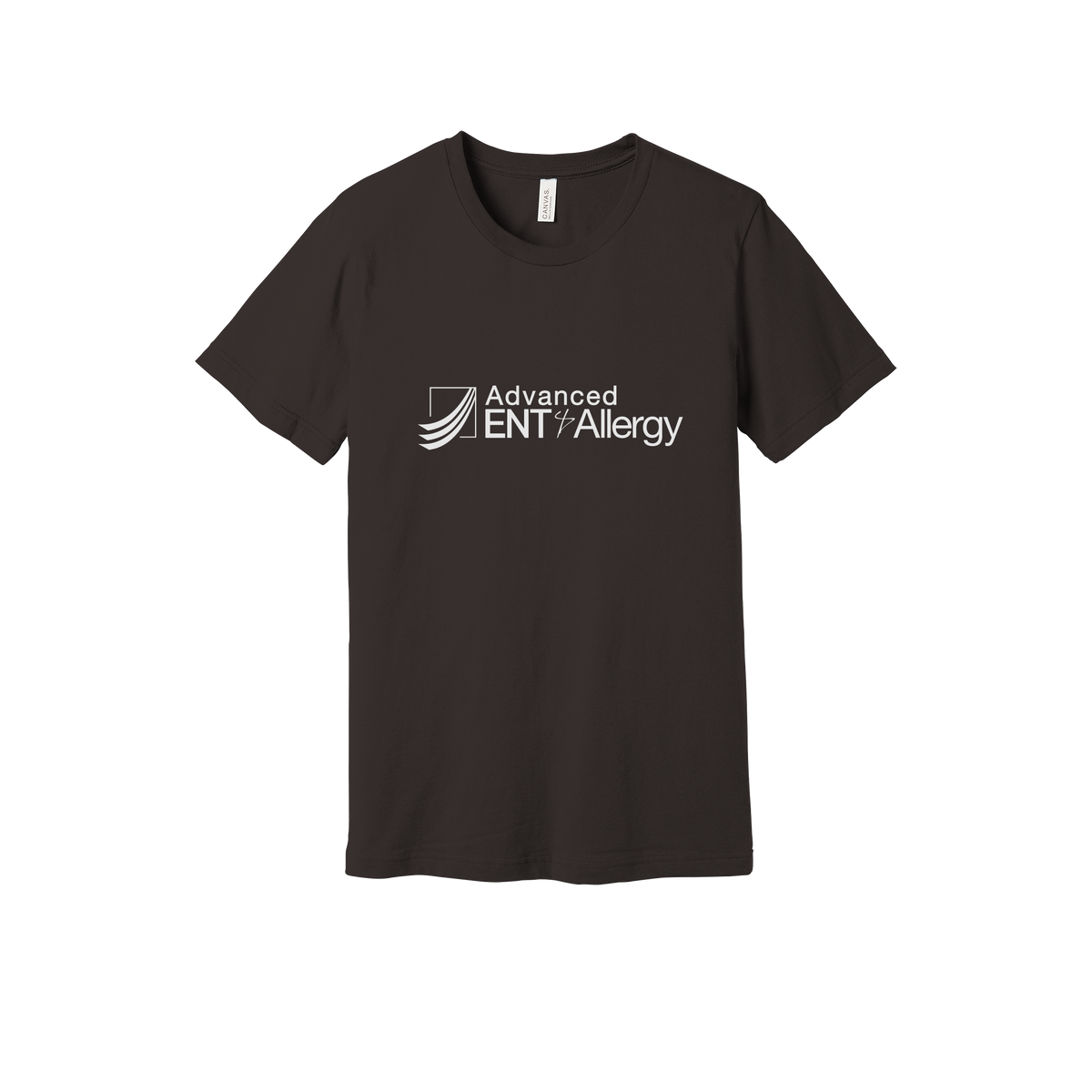 advancedentandallergy-everyday-essentials-clinic-short-sleeve-tee-dtf-front-BC3001-brown-flat-front