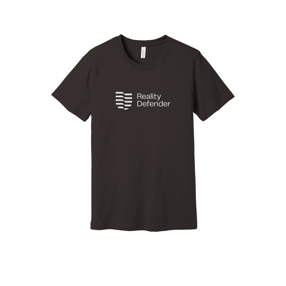 realitydefender-everyday-essentials-short-sleeve-tee-dtf-front-BC3001-brown-flat-front