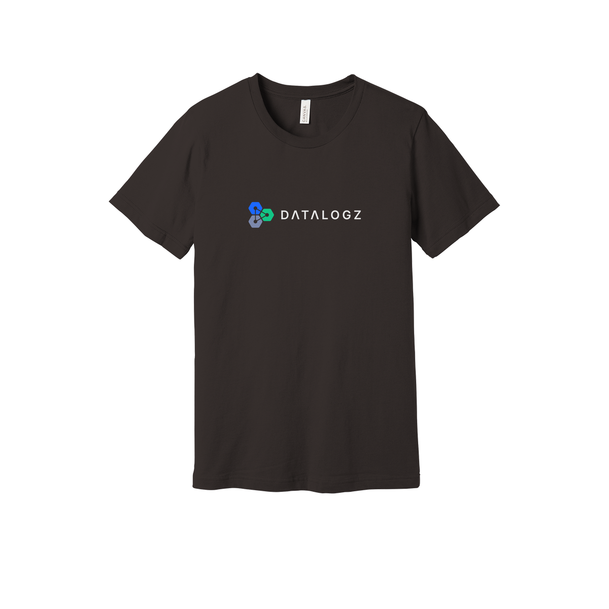 datalogz-everyday-essentials-short-sleeve-tee-dtf-front-BC3001-brown-flat-front