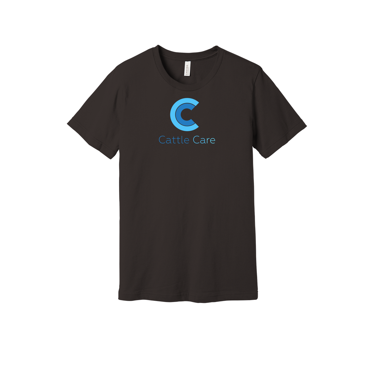 cattle-care-everyday-essentials-short-sleeve-tee-dtf-front-BC3001-brown-flat-front