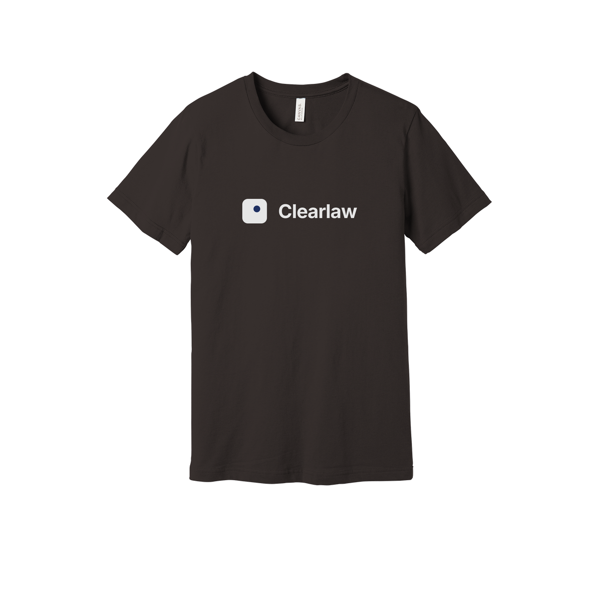 clearlaw-everyday-essentials-short-sleeve-tee-dtf-front-BC3001-brown-flat-front