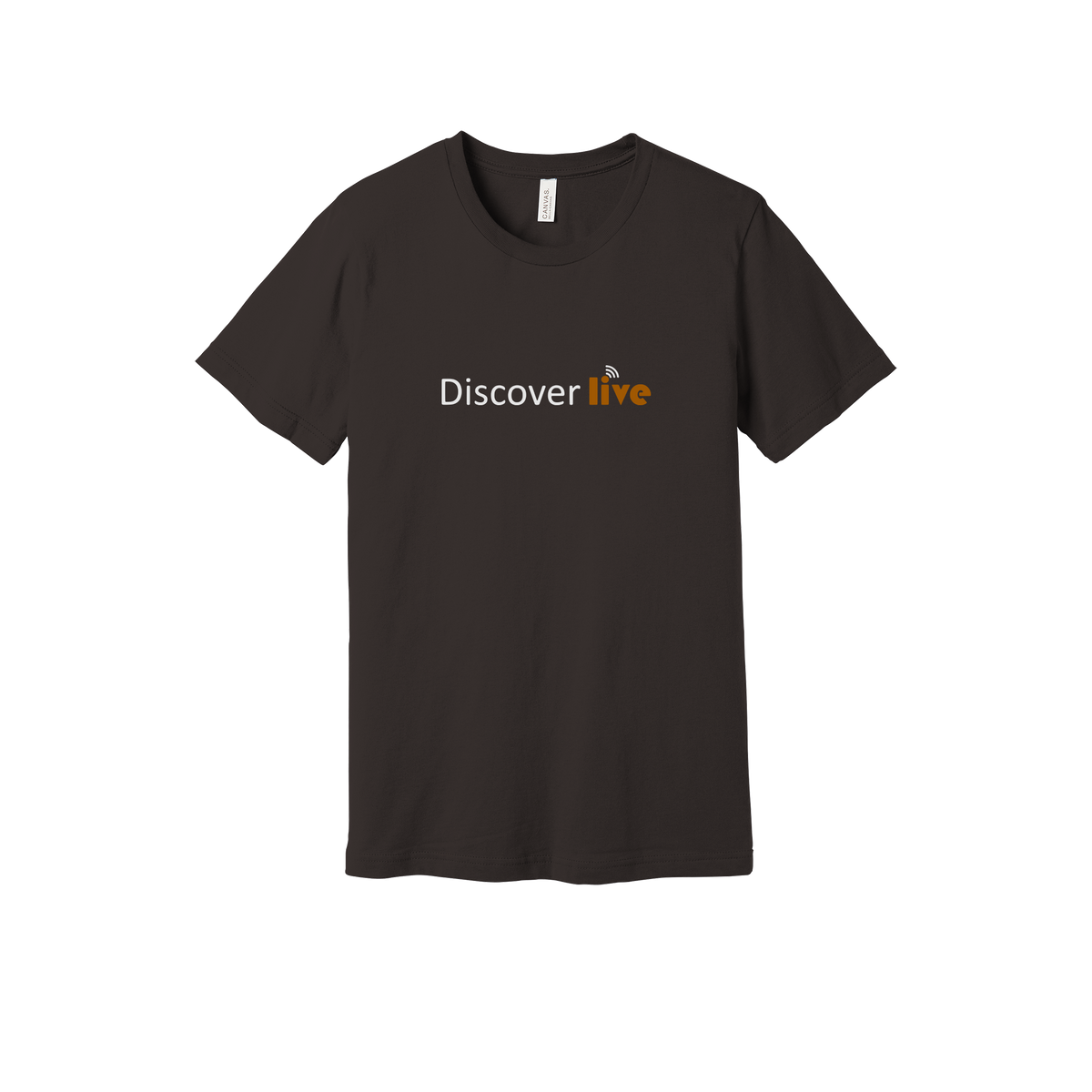 discover-everyday-essentials-short-sleeve-tee-dtf-front-BC3001-brown-flat-front