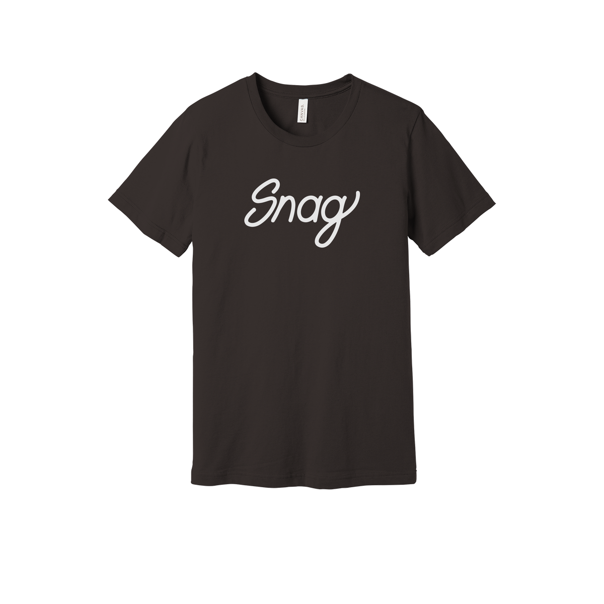 snagdelivery-everyday-essentials-short-sleeve-tee-dtf-front-BC3001-brown-flat-front