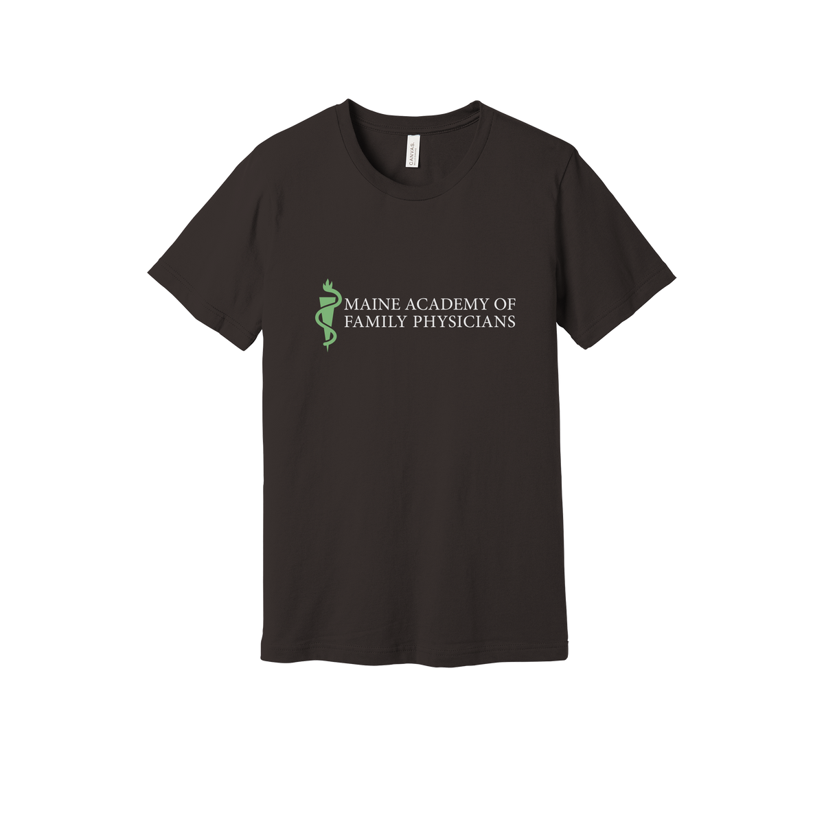 maineafp-everyday-essentials-clinic-short-sleeve-tee-dtf-front-BC3001-brown-flat-front