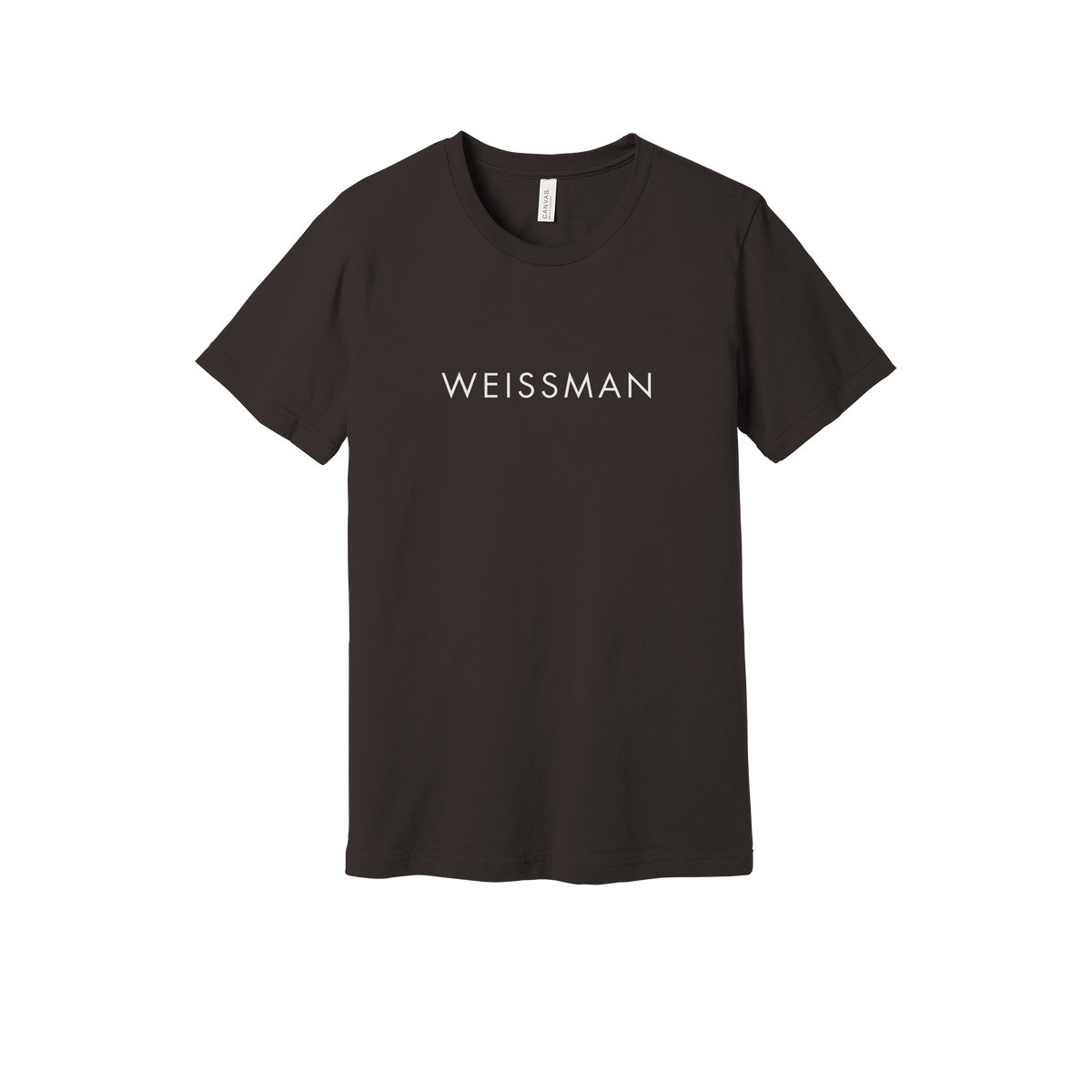 weissmans-everyday-essentials-short-sleeve-tee-dtf-front-BC3001-brown-flat-front