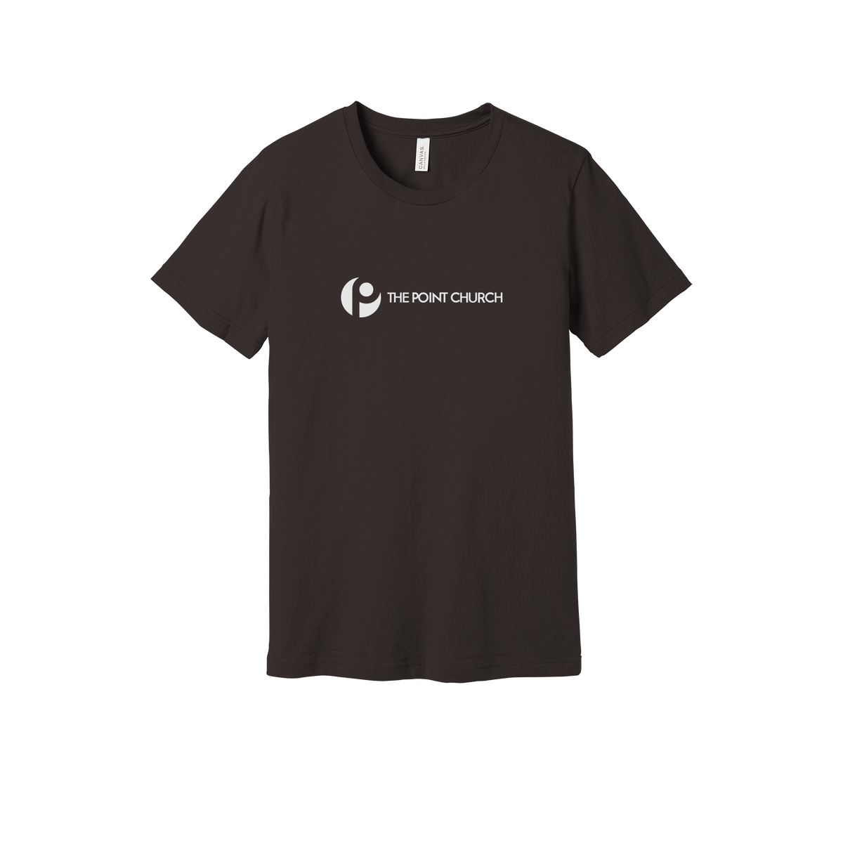 thepointva-everyday-essentials-short-sleeve-tee-dtf-front-BC3001-brown-flat-front