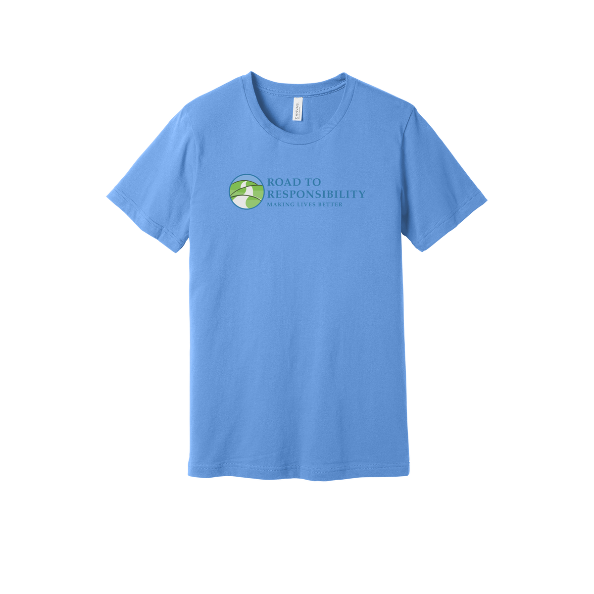 roadtoresponsibility-everyday-essentials-short-sleeve-tee-dtf-front-BC3001-carolinablue-flat-front