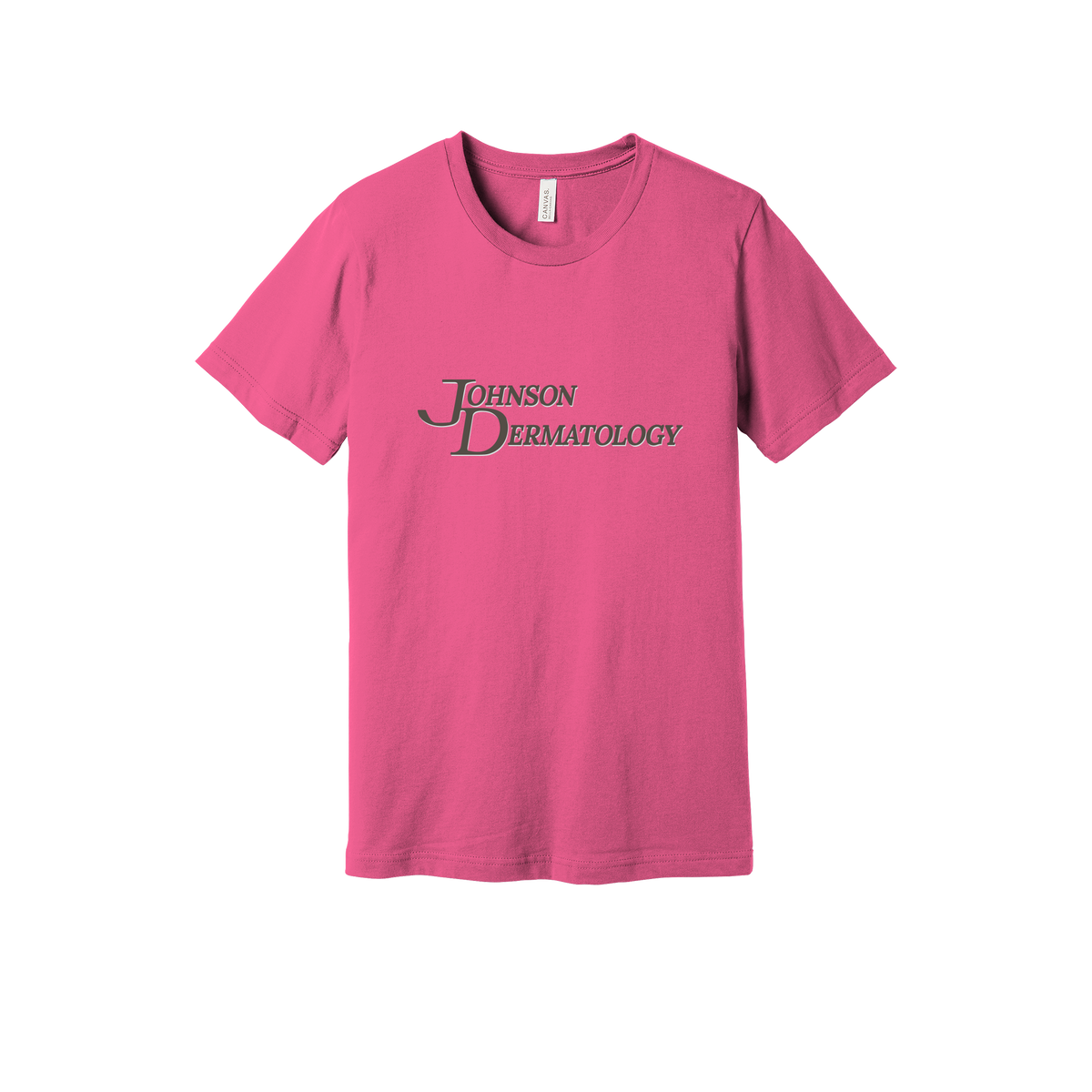 johnsondermatology-everyday-essentials-clinic-short-sleeve-tee-dtf-front-BC3001-charitypink-flat-front