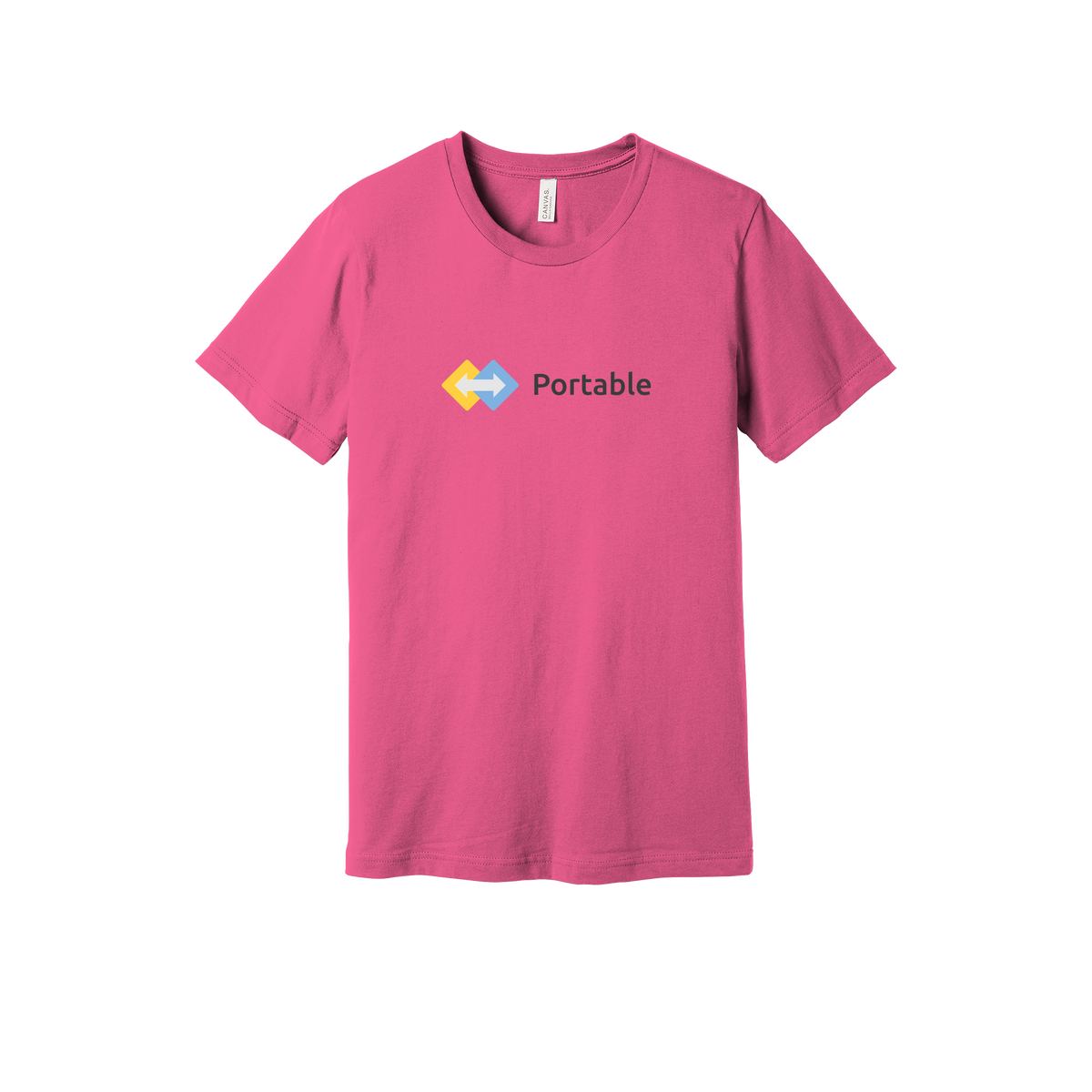 portable-everyday-essentials-short-sleeve-tee-dtf-front-BC3001-charitypink-flat-front
