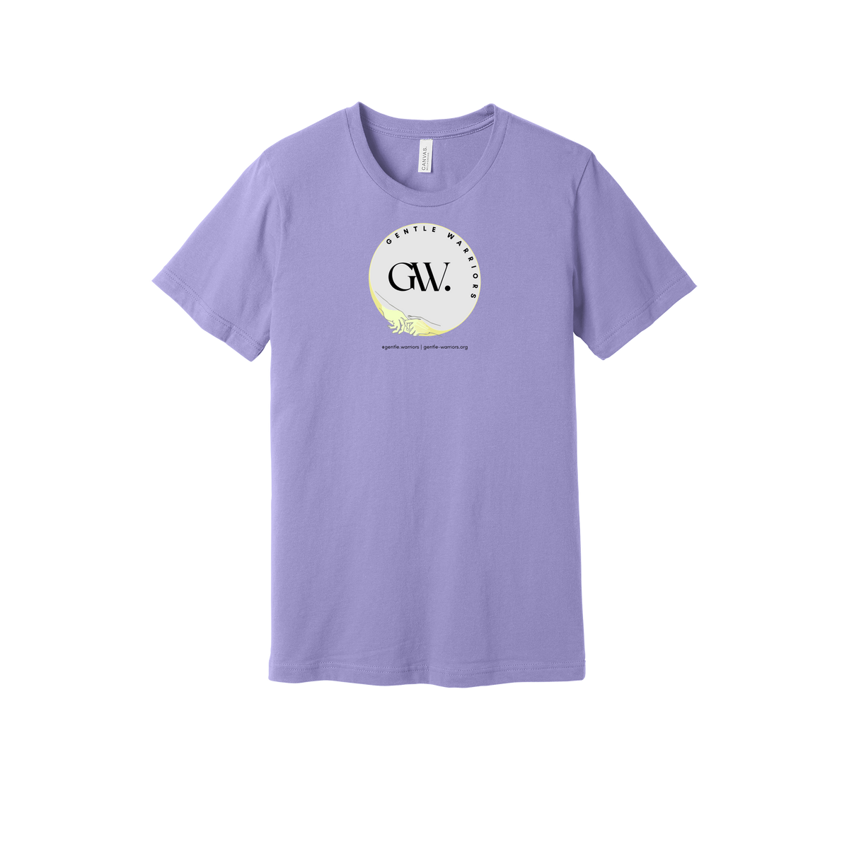 gentle-warriors-everyday-essentials-short-sleeve-tee-dtf-front-BC3001-darklavender-flat-front