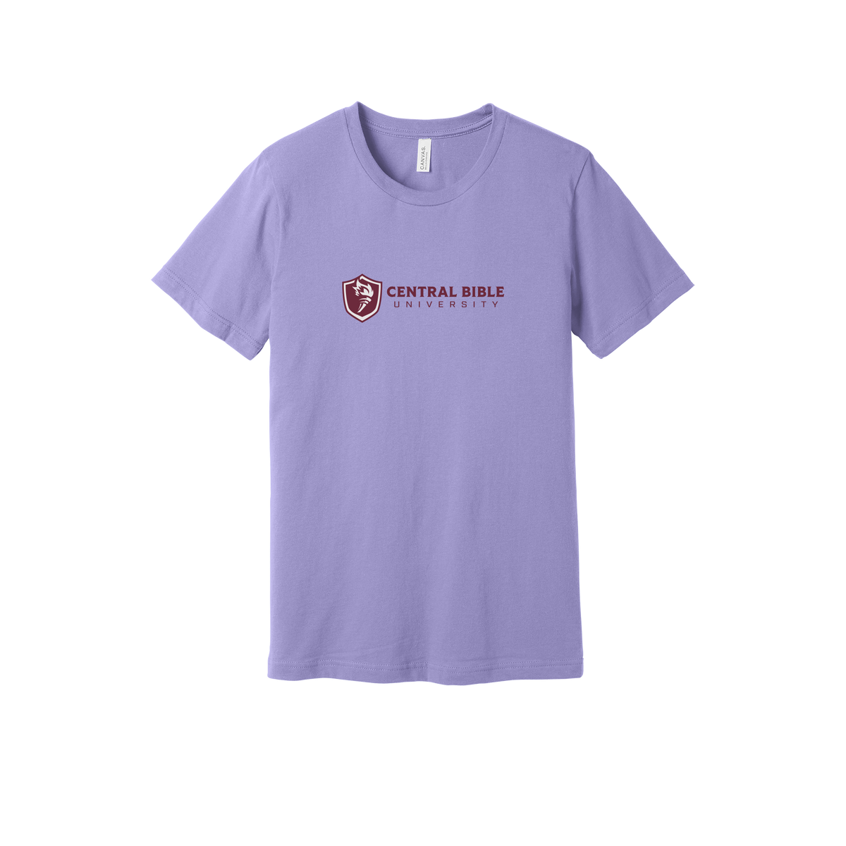 centralbible-everyday-essentials-short-sleeve-tee-dtf-front-BC3001-darklavender-flat-front