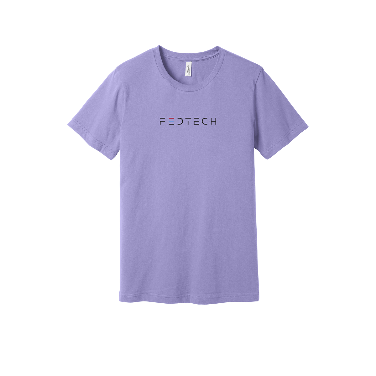 fedtech-everyday-essentials-short-sleeve-tee-dtf-front-BC3001-darklavender-flat-front