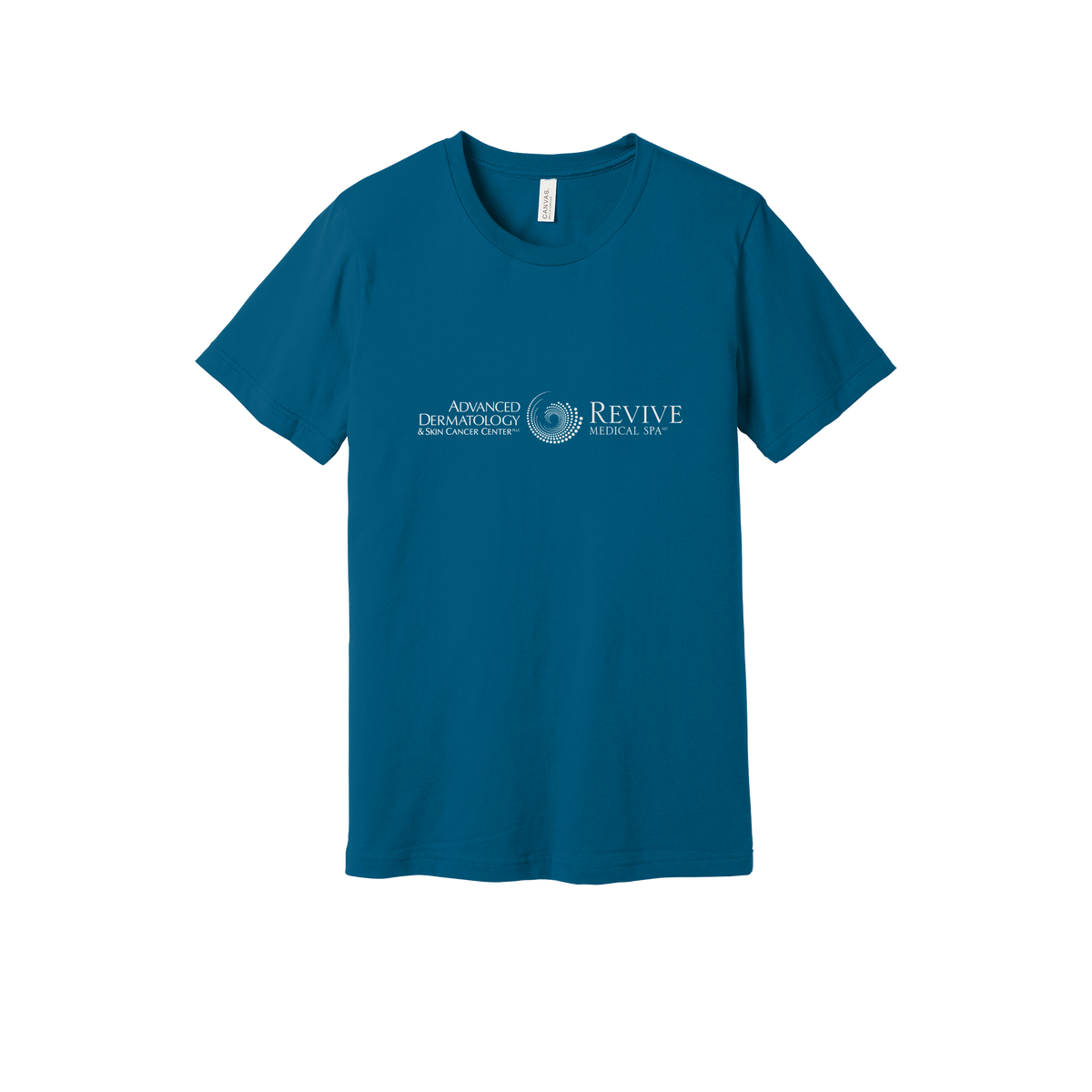advancedskinmd-everyday-essentials-clinic-short-sleeve-tee-dtf-front-BC3001-deepteal-flat-front