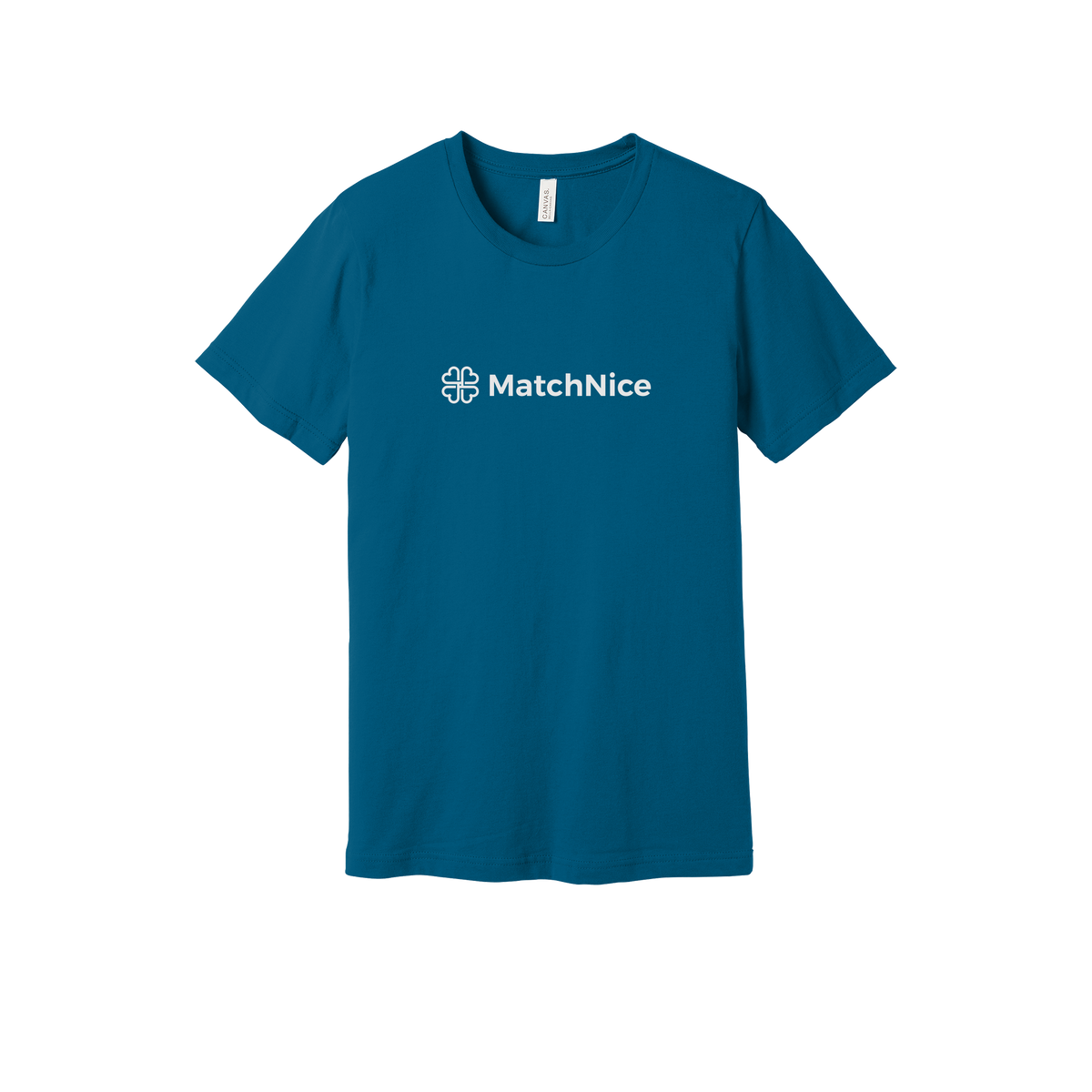 matchnice-everyday-essentials-short-sleeve-tee-dtf-front-BC3001-deepteal-flat-front