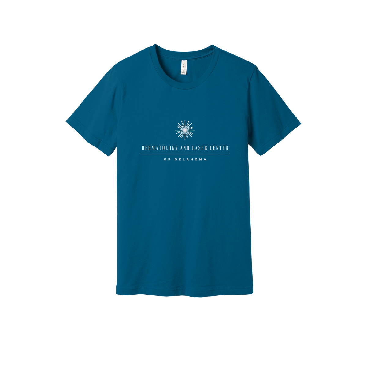 dermatologylaserok-everyday-essentials-clinic-short-sleeve-tee-dtf-front-BC3001-deepteal-flat-front