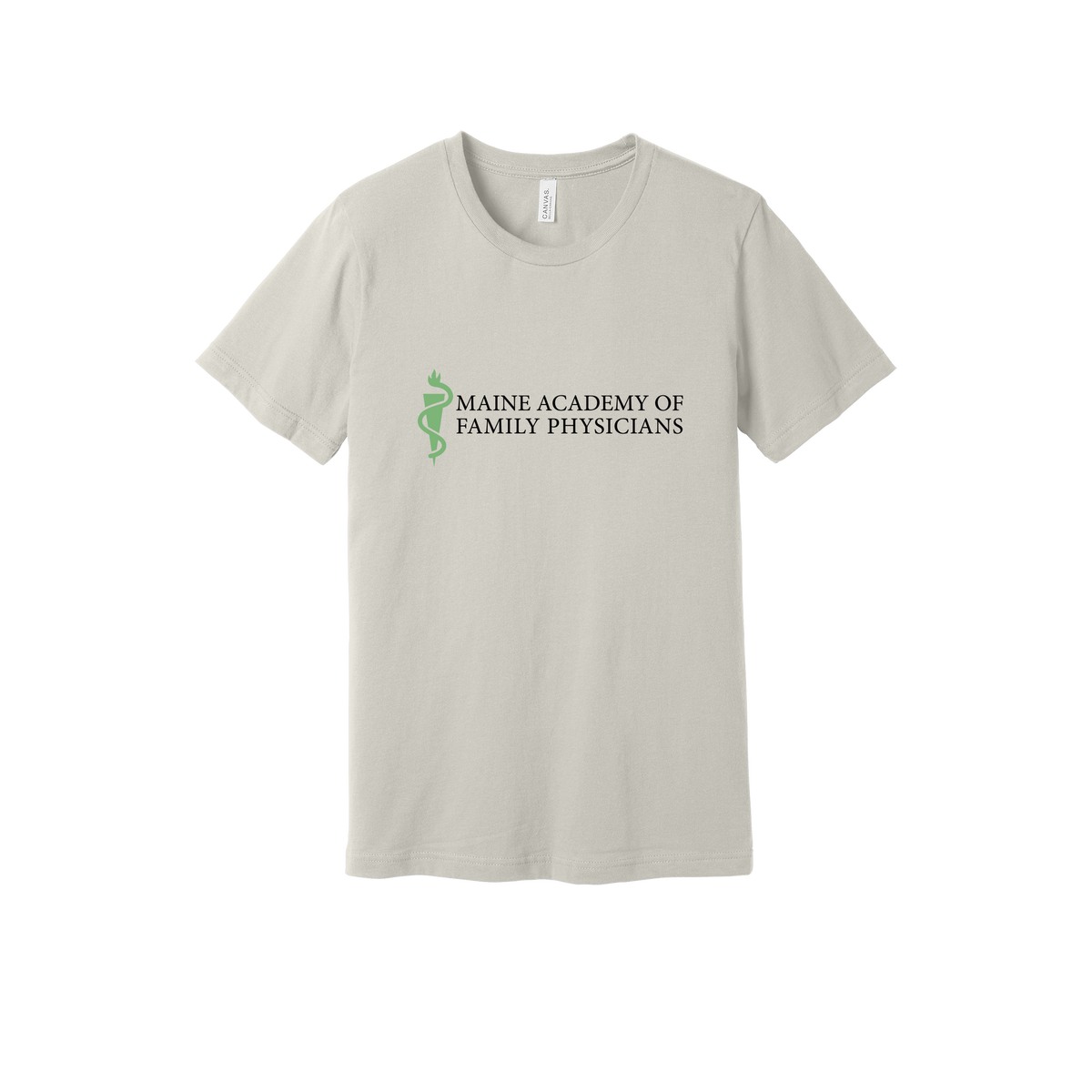 maineafp-everyday-essentials-clinic-short-sleeve-tee-dtf-front-BC3001-dust-flat-front